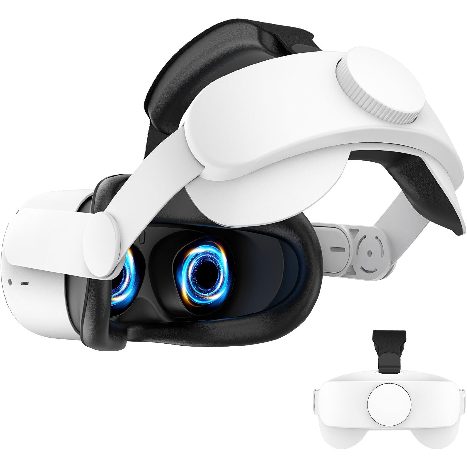 Vznek Head Strap Compatible With Oculus Quest 2 Meta Quest 2 Accessories Adjustable Elite Strap Replacement For Enhanced Comfort Support And Gaming Immersion In Vr (Without Battery)