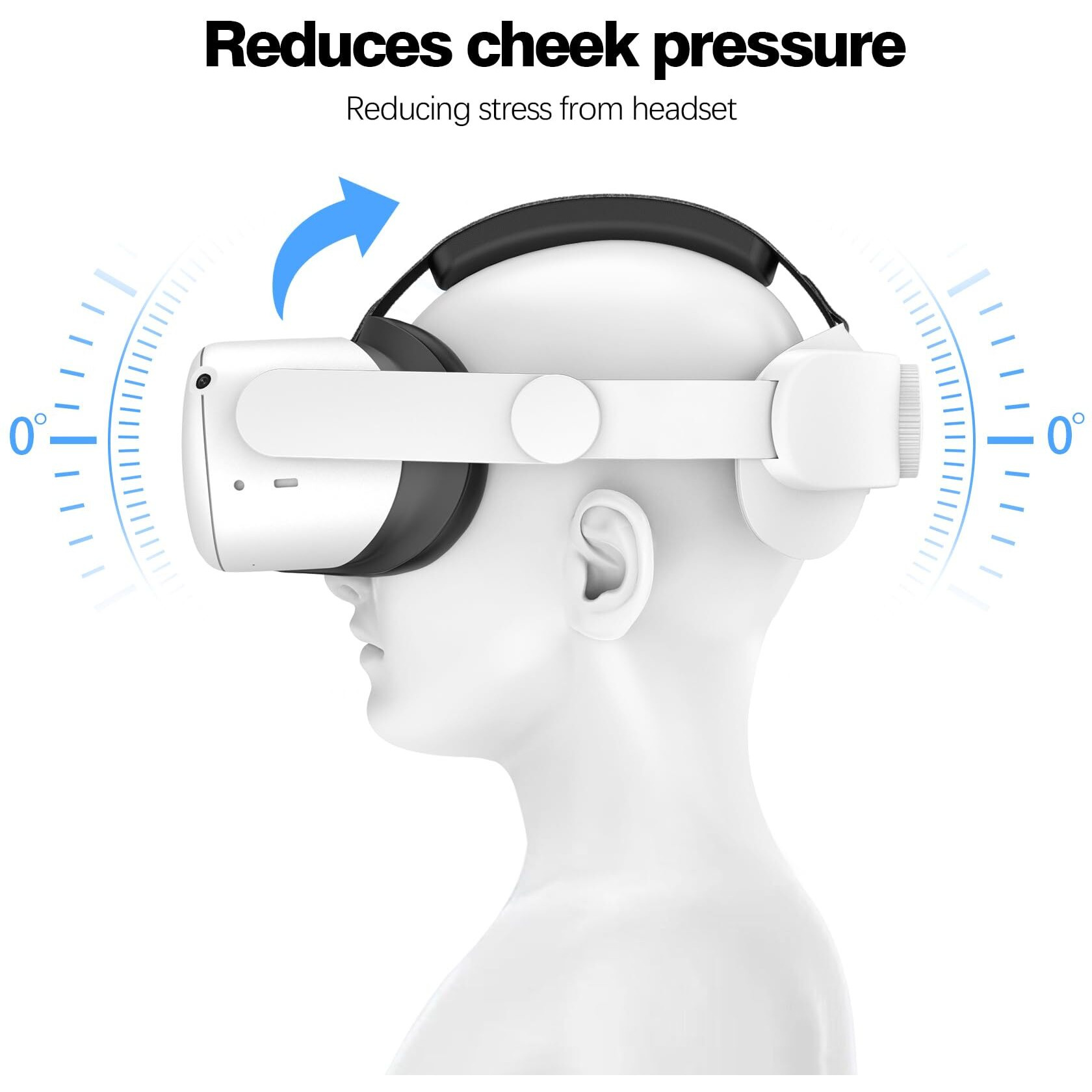 Vznek Head Strap Compatible With Oculus Quest 2 Meta Quest 2 Accessories Adjustable Elite Strap Replacement For Enhanced Comfort Support And Gaming Immersion In Vr (Without Battery)