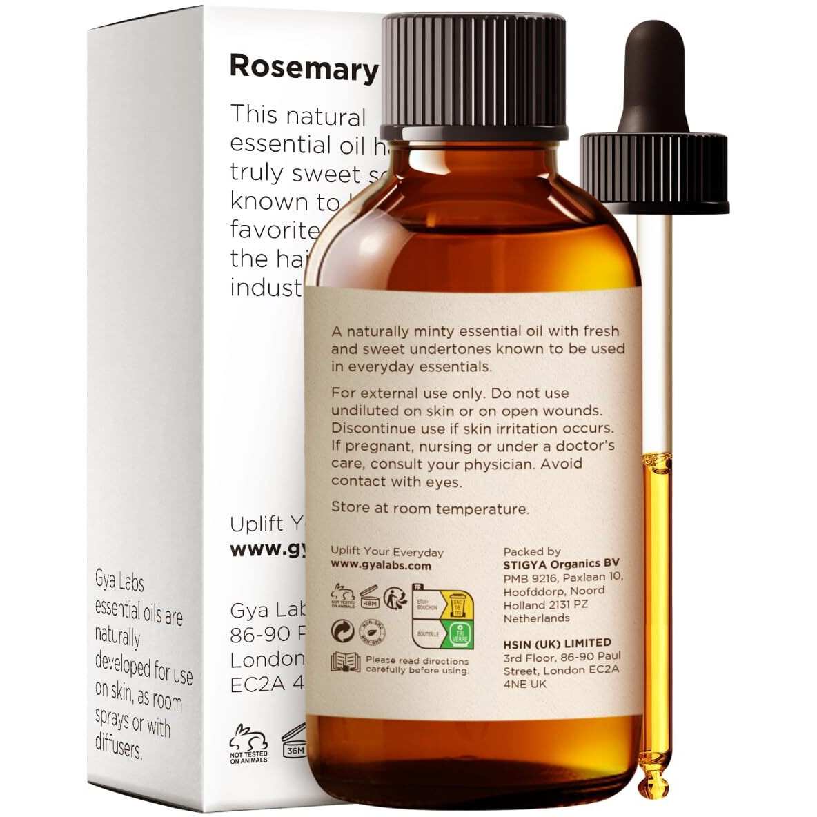Gya Labs Rosemary Essential Oil - Huge 4 Fl Oz - 100% Pure Natural Rosemary Oil For Hair  Skin & Scalp  Rosemary Essential Oil For Diffuser  Aromatherapy & Candle Making Scent