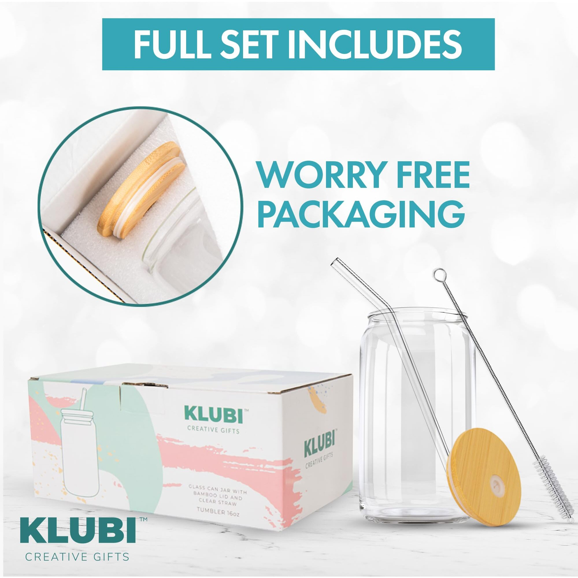 Klubi Birthday Gifts For Women - Sometimes You Forget Your Awesome Gifts For Her 16Oz Glass Cup With Lid And Straw Self Care Gifts For Women Farewell Gifts For Coworkers College Care Package For Girls