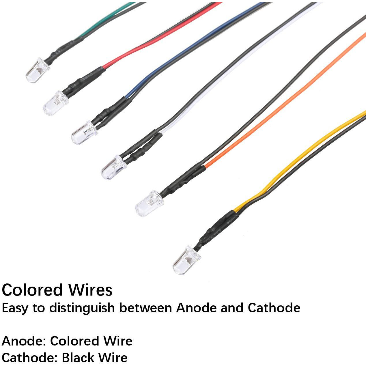 Edgelec 30Pcs 12 Volt 1.8Mm Warm White Led Lights Emitting Diodes Pre Wired 7.9 Inch Dc 12V Led Light Clear Lens Small Led Lamps