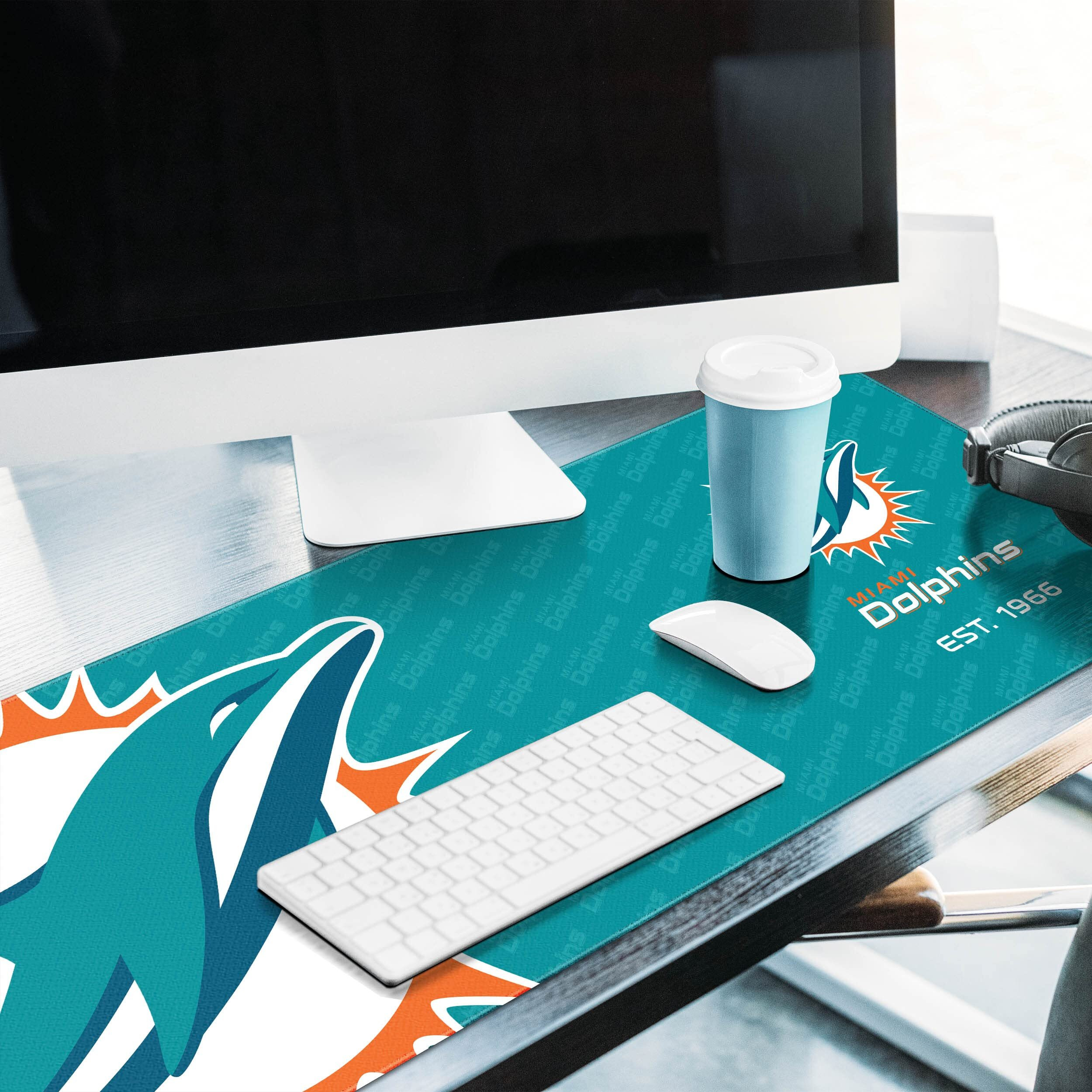 Youthefan Nfl Miami Dolphins Logo Series Desk Pad Smu