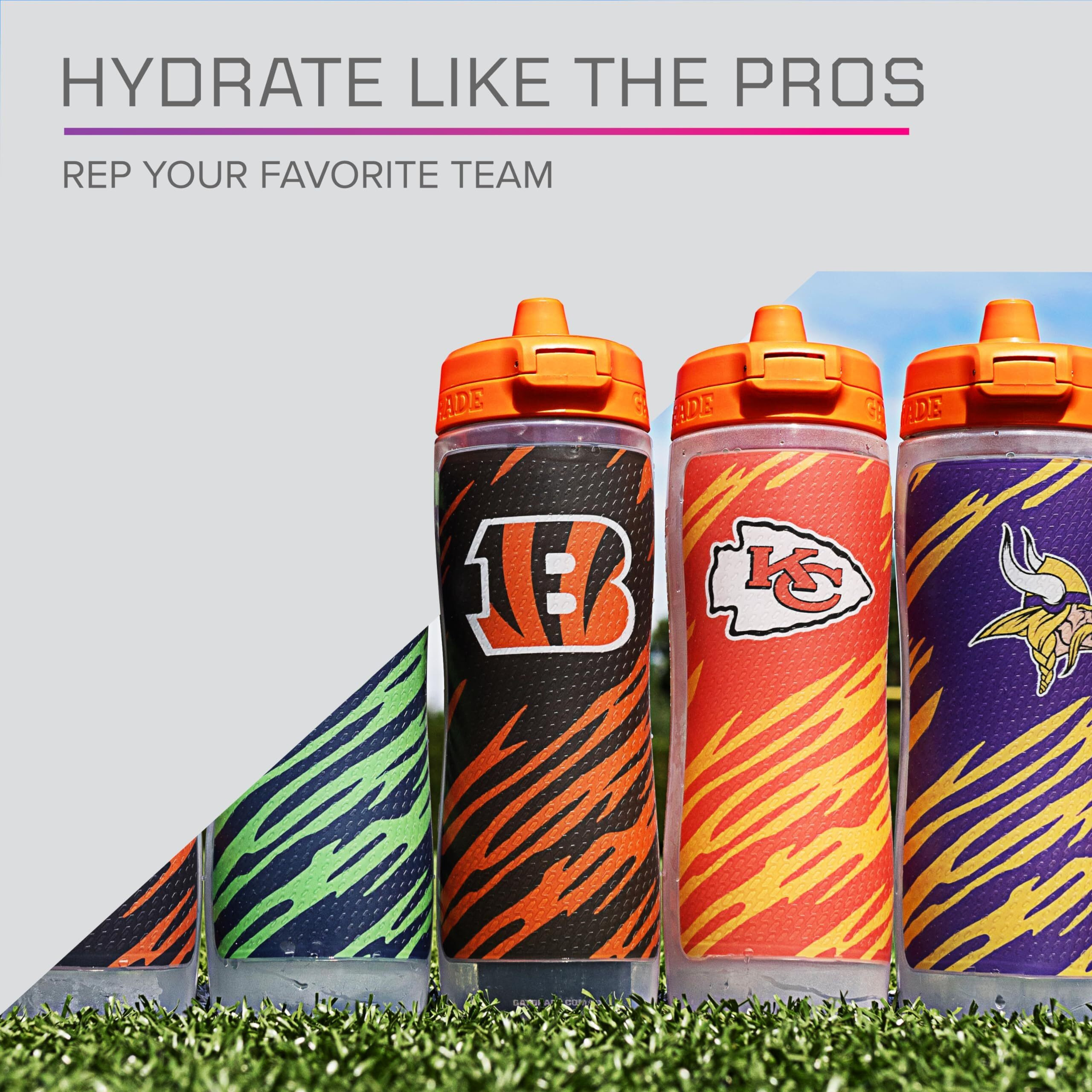 Gatorade Gx Nfl Non-Slip Squeeze Bottles  30 Fl Oz  Gx Hydration System