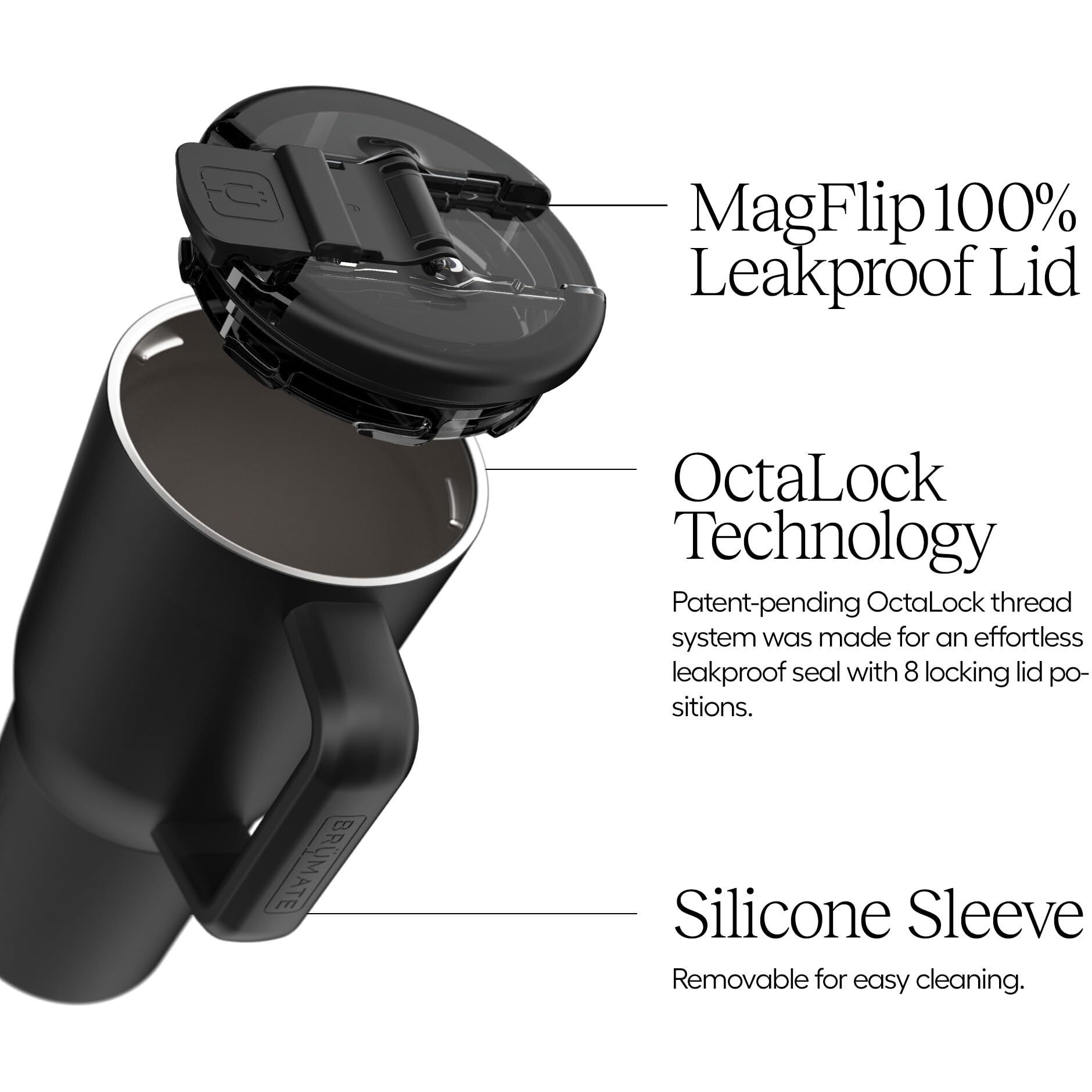 Brmate Mv - 25Oz 100% Leak Proof Insulated Coffee Mug With Handle & Lid - Stainless Steel Coffee Travel Mug - Double Walled Coffee Cup (Blue Agave)