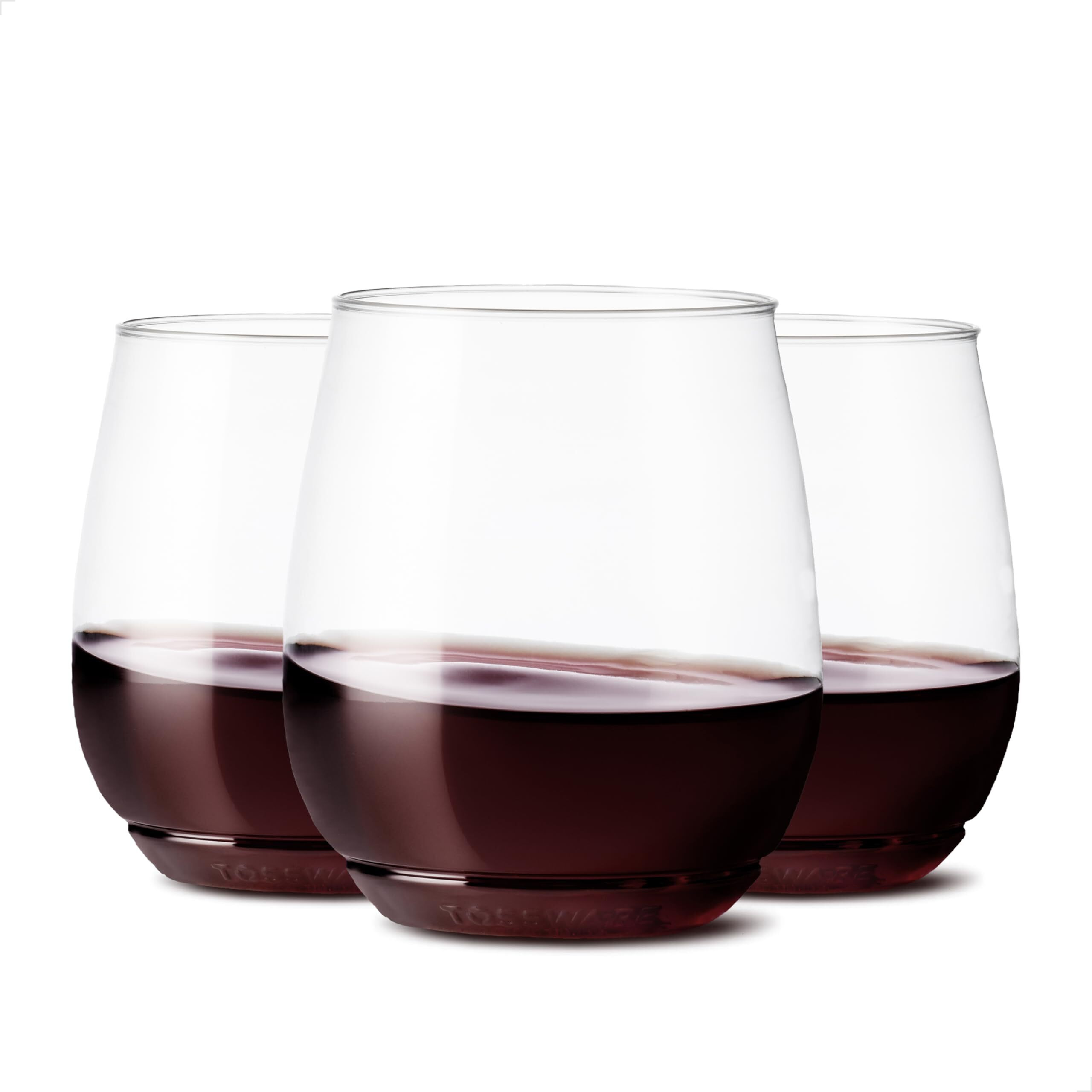 Tossware Pop 14Oz Vino Set Of 12  Recyclable  Unbreakable & Crystal Clear Plastic Wine Glasses  12 Count (Pack Of 1)