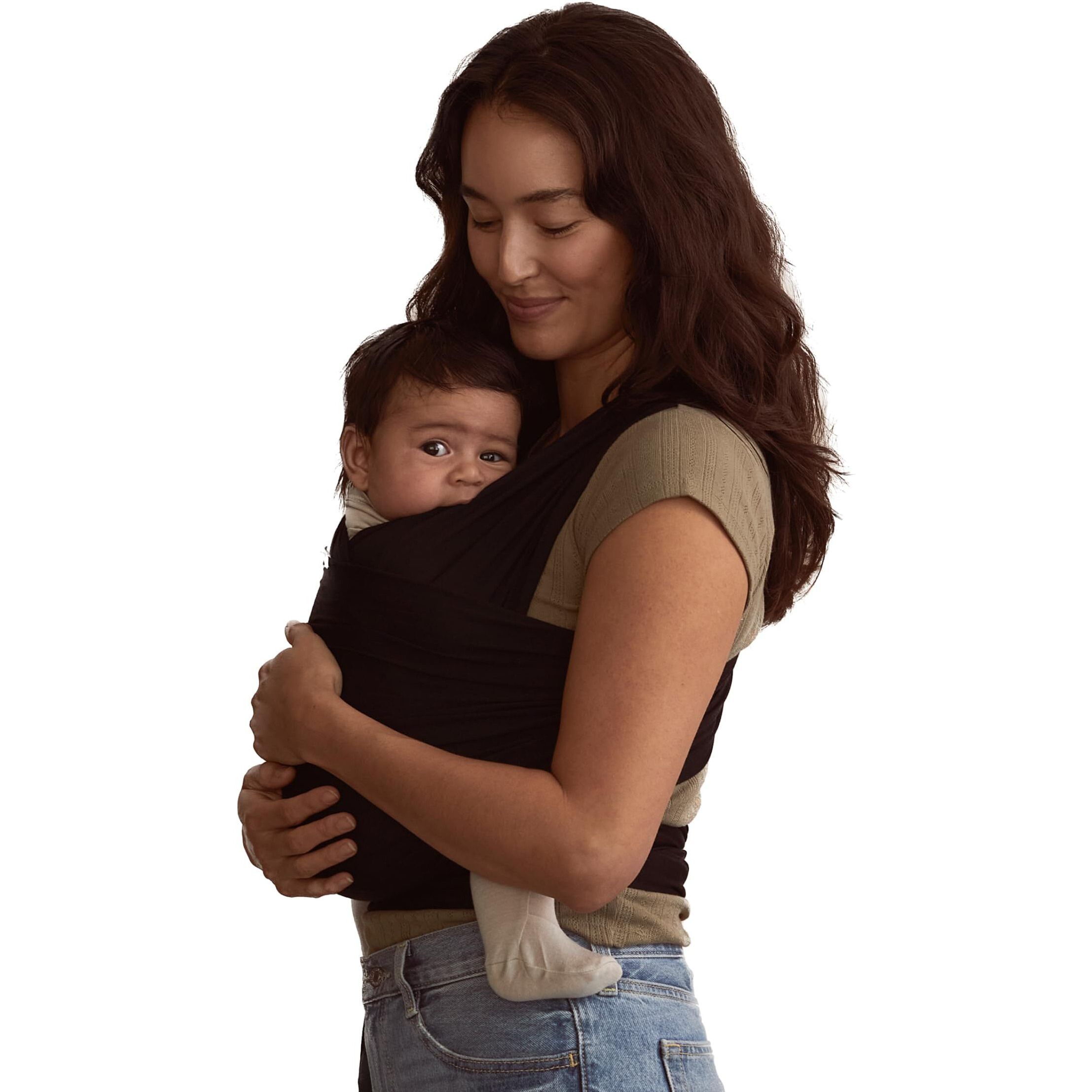 Solly Baby Wrap Carrier - Lightweight Baby Carrier - Newborn Baby Essentials - For Newborn  Infants And Baby 8-25 Lbs. Black