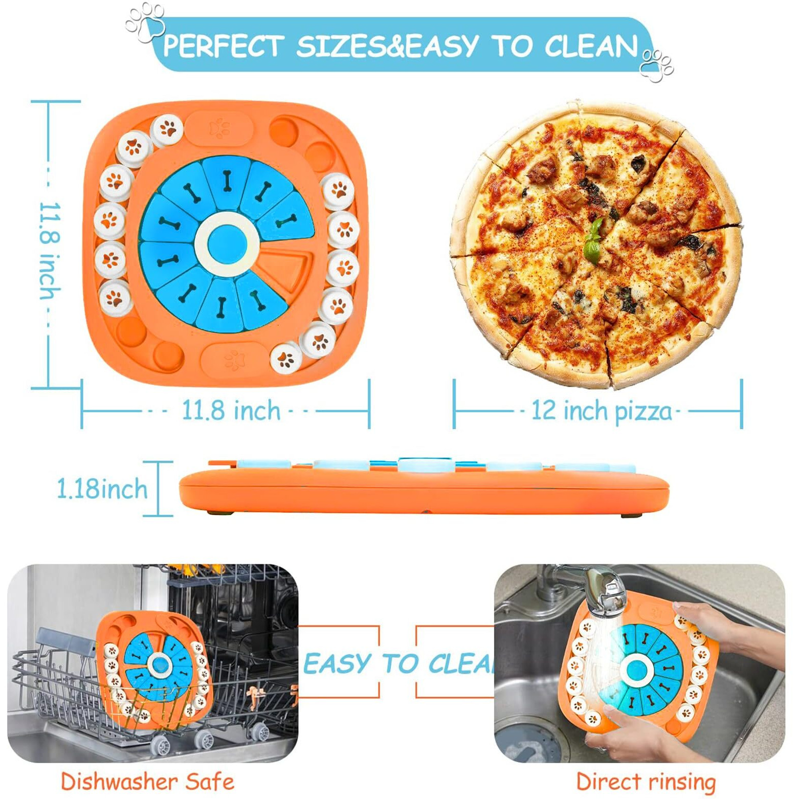 Foxmm Dog Puzzle Toys Interactive Treat Puzzle Dog Toy For Iq Training & Mental Stimulating Treat Puzzle Dispensing With Squeaky Design For Large Medium Small Smart Dogs