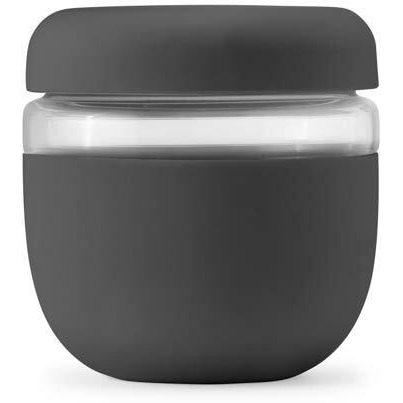 W&P Porter Seal Tight  Lunch Bowl Container W/ Lid | Charcoal 24 Ounces | Leak & Spill Proof  Soup & Stew Food Storage  Meal Prep  Airtight  Microwave And Dishwasher Safe  Bpa-Free Glass