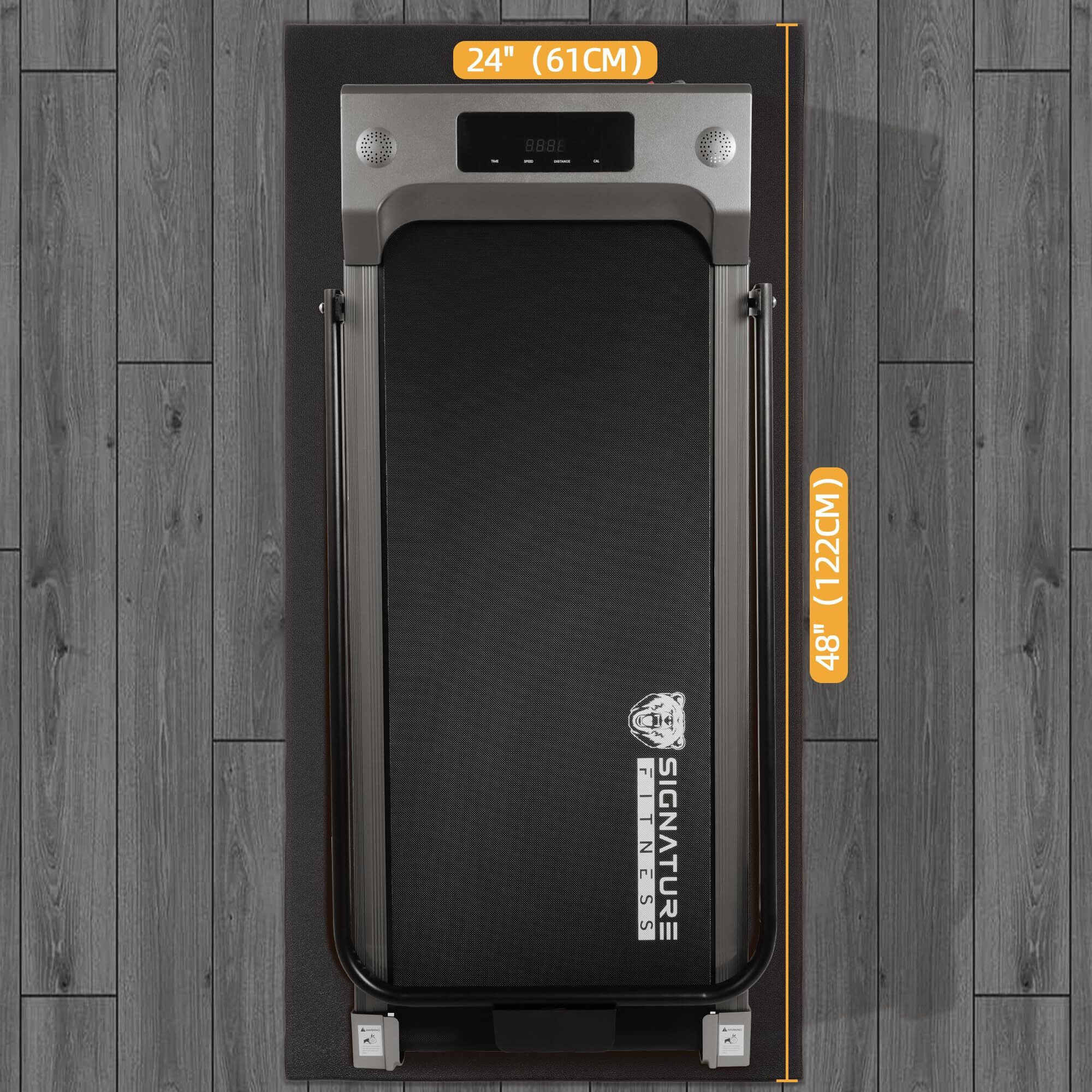 Fitvids High Density Home Gym Treadmill Exercise Bike Equipment Mat  1/4"" Thick  24"" X 48"" (2 X 4Ft)