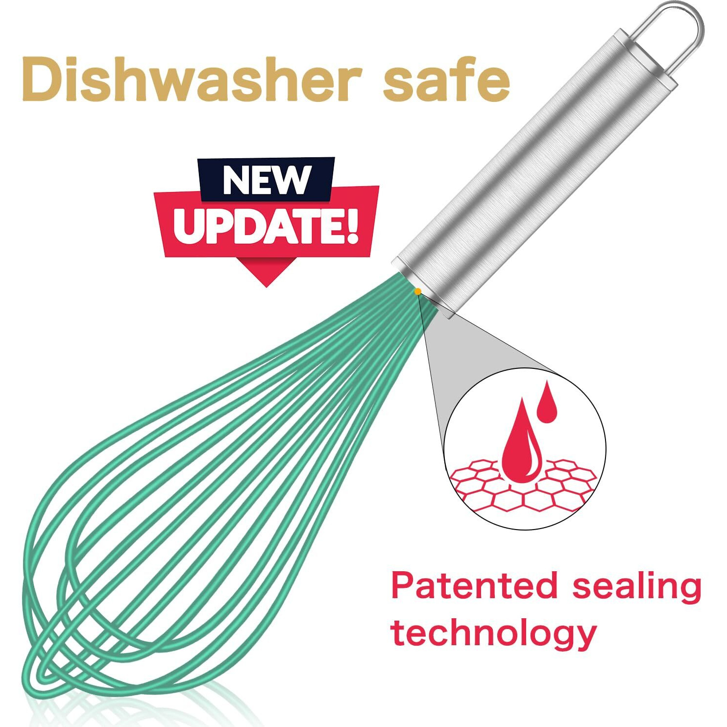 Oyv Pink Silicone Whisk  Professional Whisks For Cooking Non-Scratch  Stainless Steel & Silicone Wisk  Plastic Rubber Whisk Tool For Nonstick Cookware Pans  Silicon Wisks Set Of 3