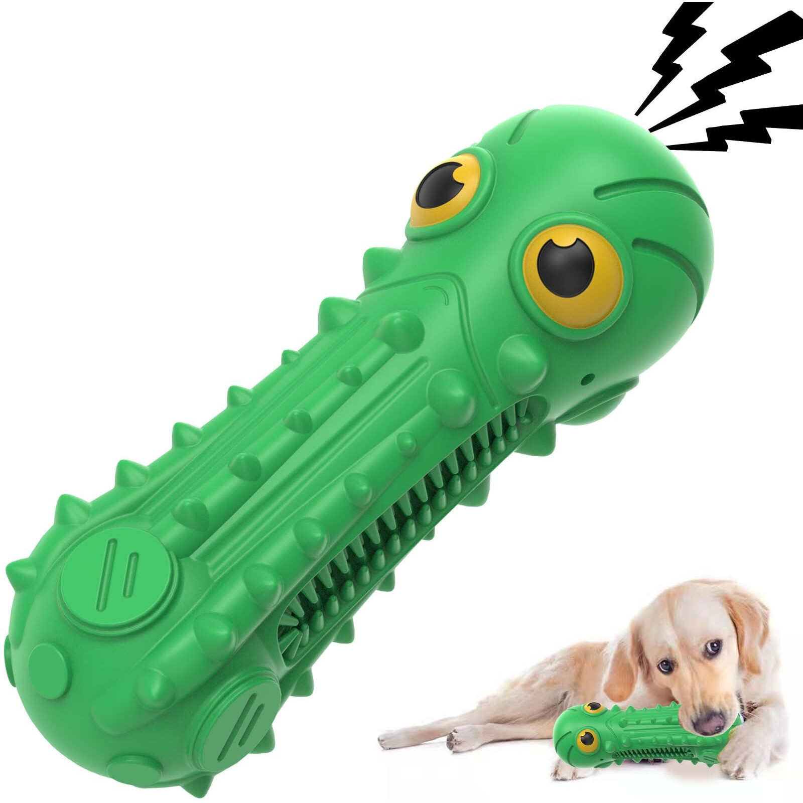 Zikaton Dog Squeaky Toys For Aggressive Chewers  Durable Chew Toys For Large Medium Breed Dog  Tough Durable Dogs Toys With Natural Rubber