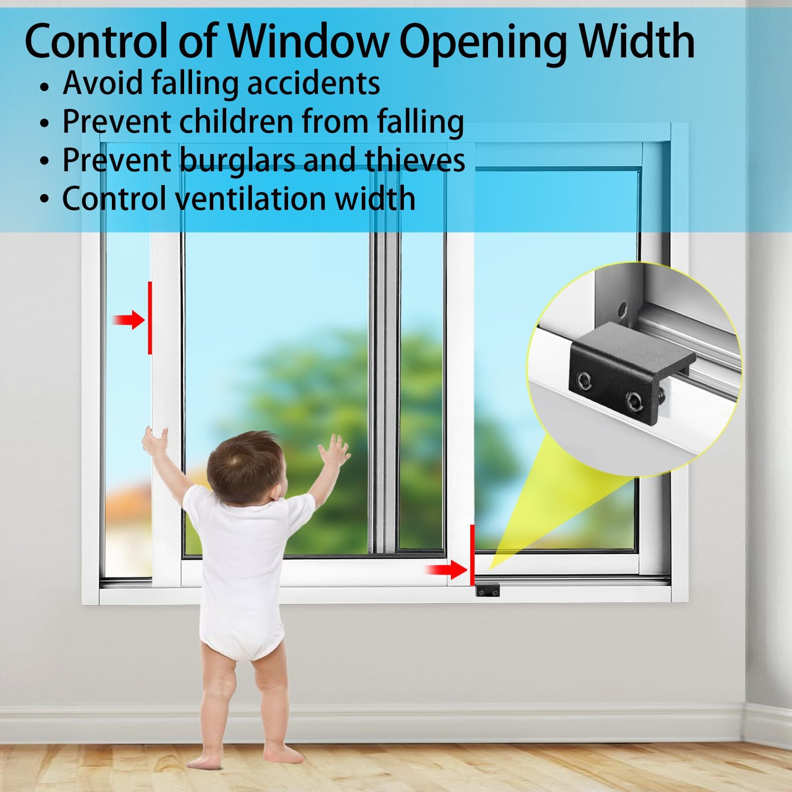 Window Locks (12 Sets)  Window Locks For Up And Down Windows  Sliding Window Locks  Window Locks For Horizontal Sliding Windows  Child Proof Window Locks Security  Adjustable Window Stoppers (Black)