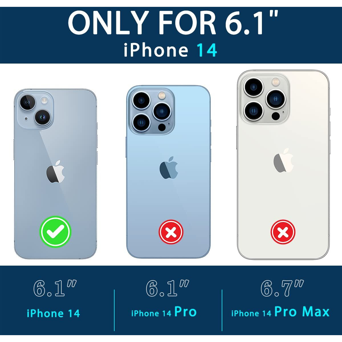 Petocase For Iphone 14 Case/Iphone 13 Wallet Case Card Holder Slot Ultra Bling Slim Clear Flexible Tpu Soft Silicone Protective Phone Case Cover For Apple Iphone 13/14 Light Blue