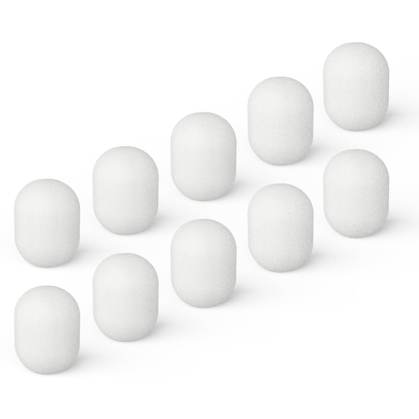 Mic Windscreen (Foam Cover  10-Pack  White)