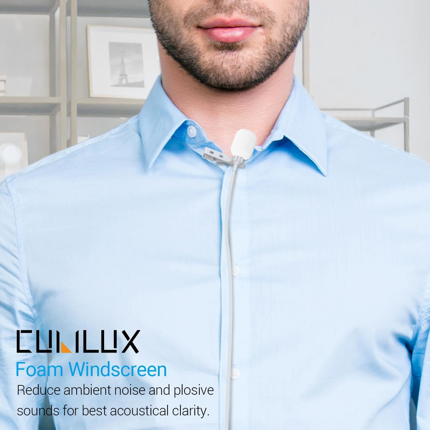 Mic Windscreen (Foam Cover  10-Pack  White)