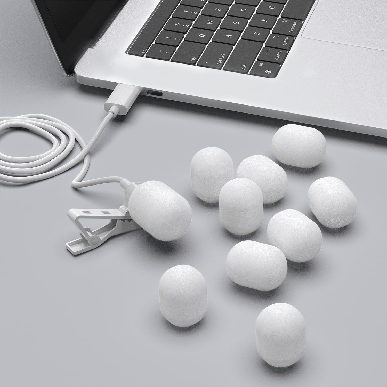 Mic Windscreen (Foam Cover  10-Pack  White)