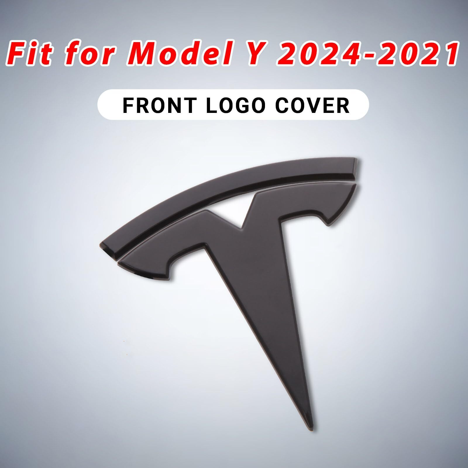 Emblem Cover Compatible With Model Y 2024 2023 2022 2021 2020 Accessories 3 Pcs