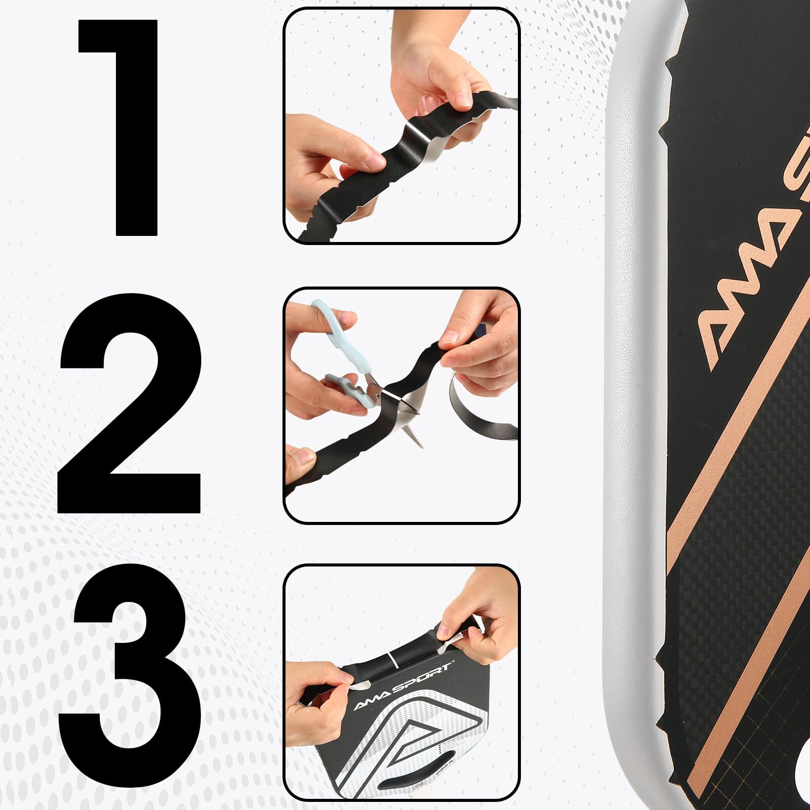 Pickletech Pickleball Paddle Protection Tape Bright Green - Paddle Head Edge Guard - Racket Edge Protection Tape -Fit Perfectly Curved Edge -No Wrinkling Pizzazz Contrasty Colors