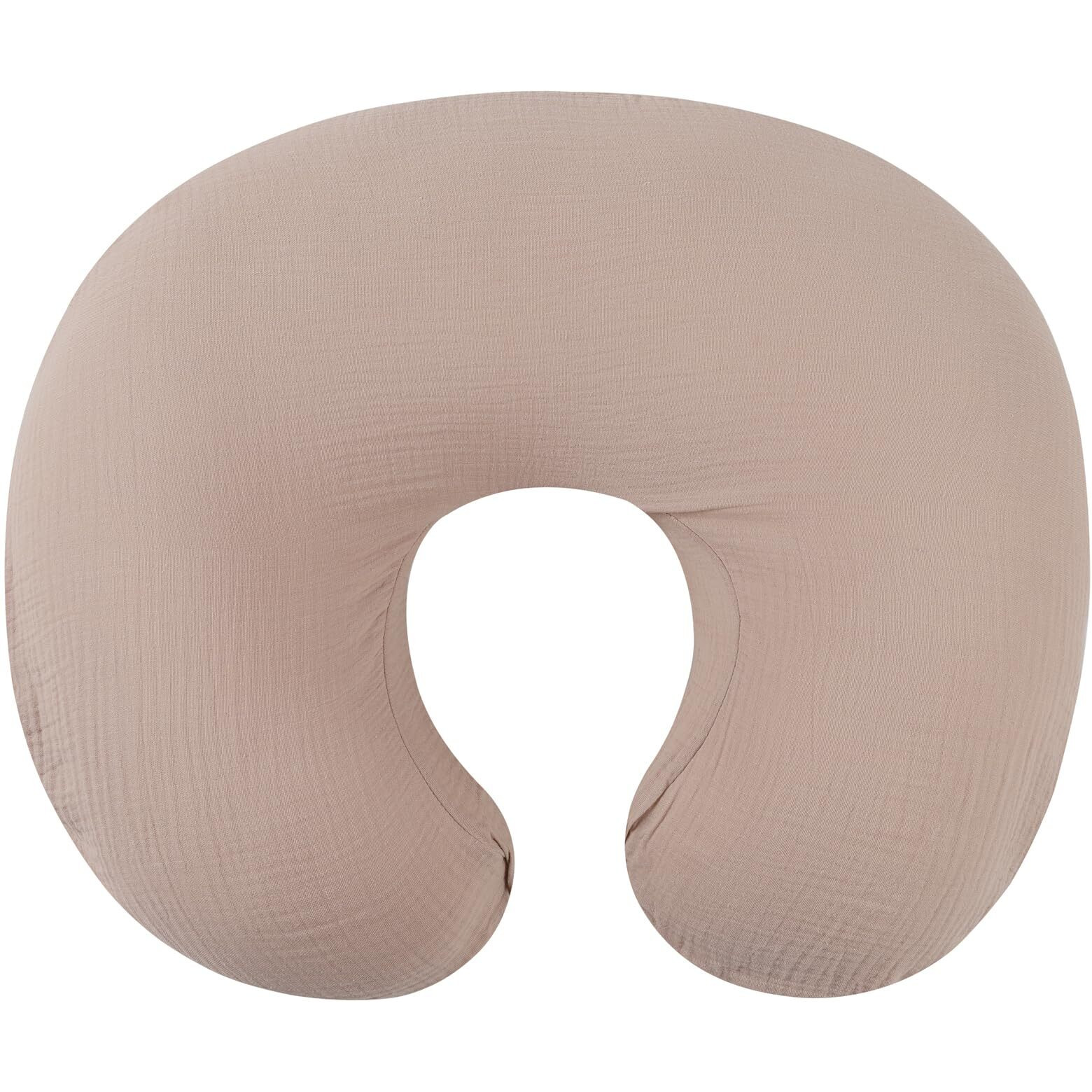 Muslin Nursing Pillow Cover Soft 100% Cotton Feeding Pillow Slipcover Fits Standard Infant Nursing Pillow Or Positioner For Boy And Girl  Blush