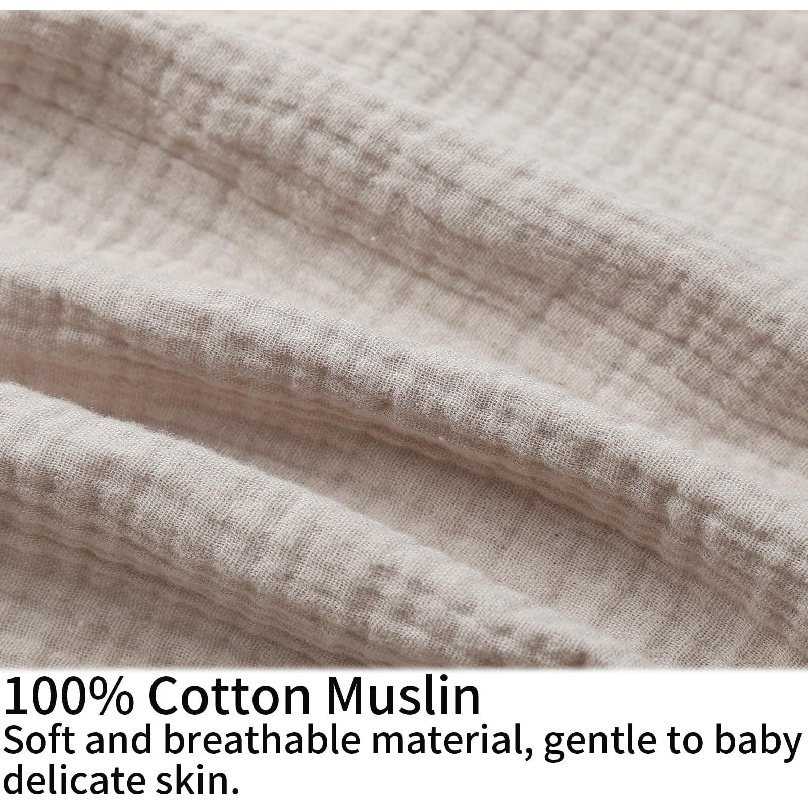 Muslin Nursing Pillow Cover Soft 100% Cotton Feeding Pillow Slipcover Fits Standard Infant Nursing Pillow Or Positioner For Baby Boy And Girl  Fog