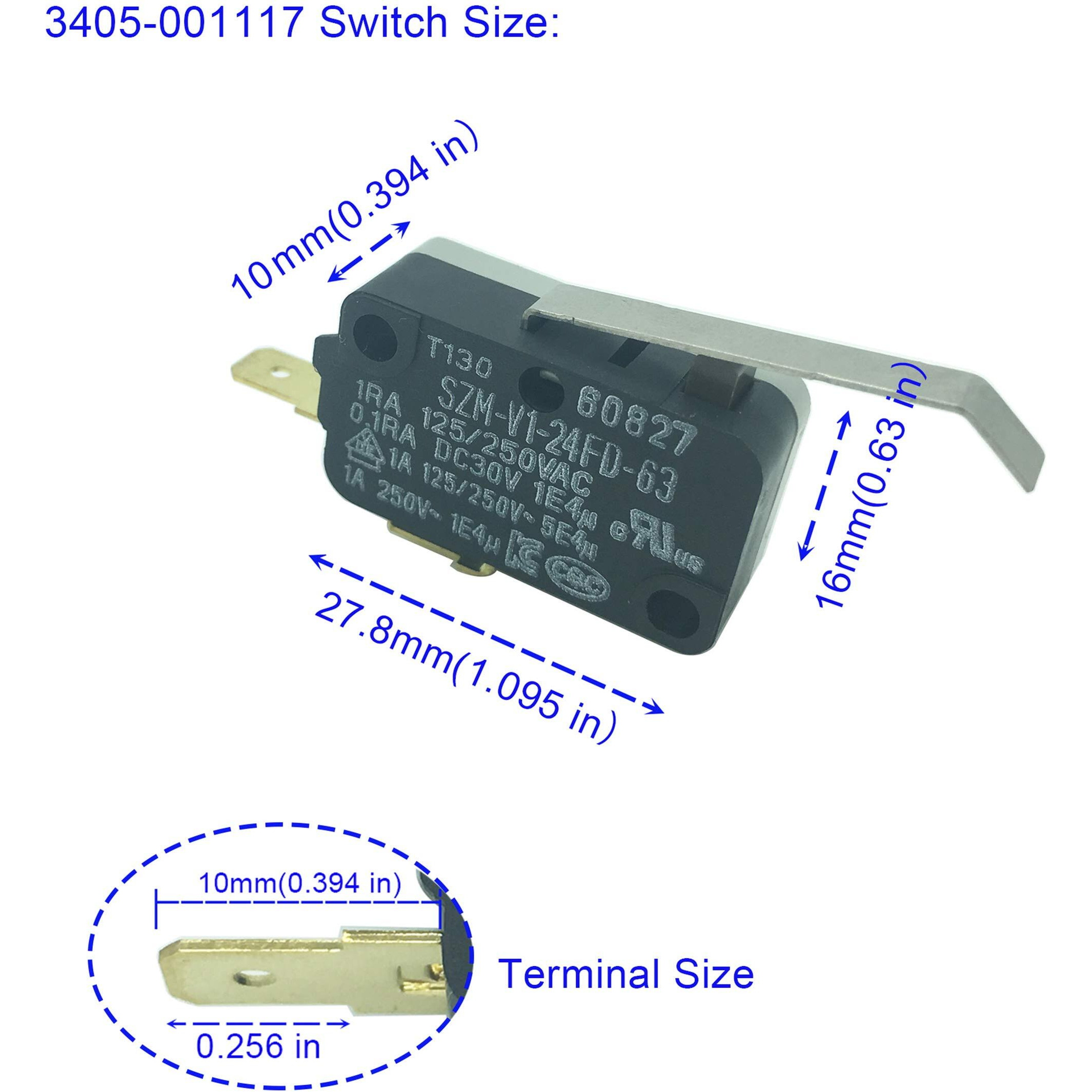 Lonye 3405-001117 Refrigerator Dispenser Switch Replacement For Kenmore Maytag Samsung Refrigerator Szm-V1-24Fd-63 Da34-00011A Ap5962465 Ps11712663(Pack Of 2)