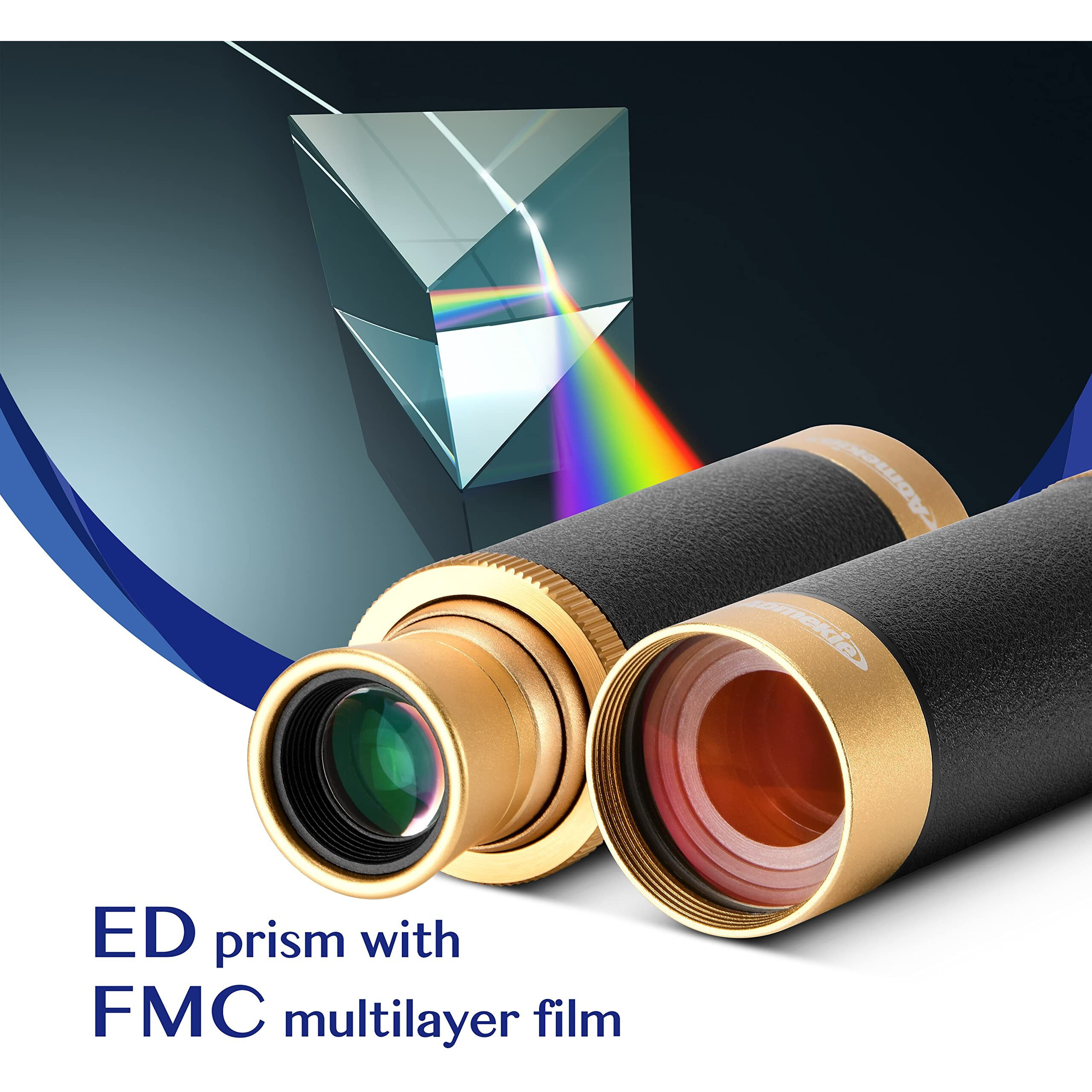 Aomekie Pirate Monocular Telescope 25X50 Handheld Telescope Adjustable Ed Captain's Binoculars For Adults With Bag And Wooden Case