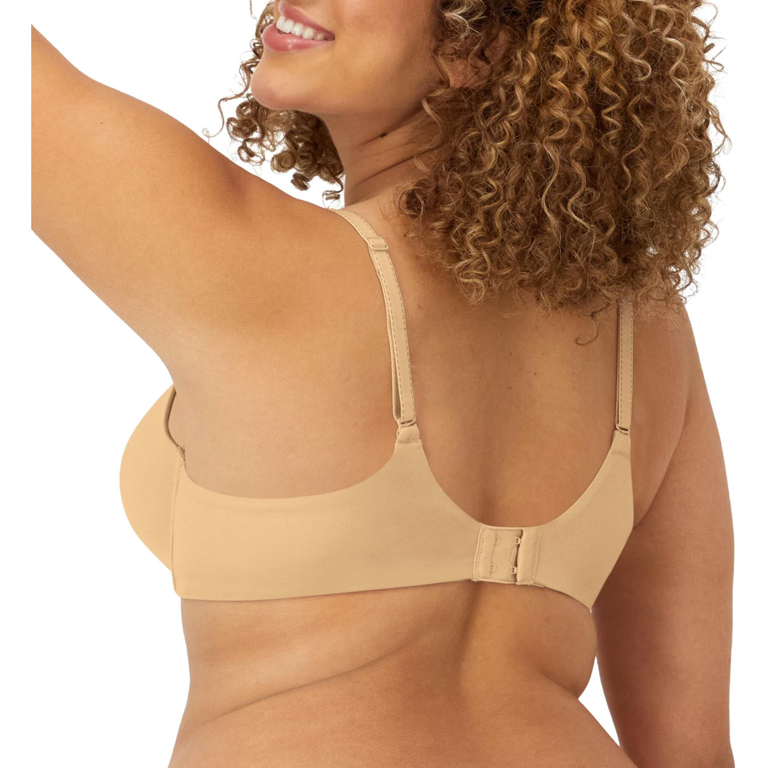 Maidenform Womens Comfort Devotion T-Shirt Bra  Underwire Full Coverage For Bras  Latte Lift/Black  34B Us