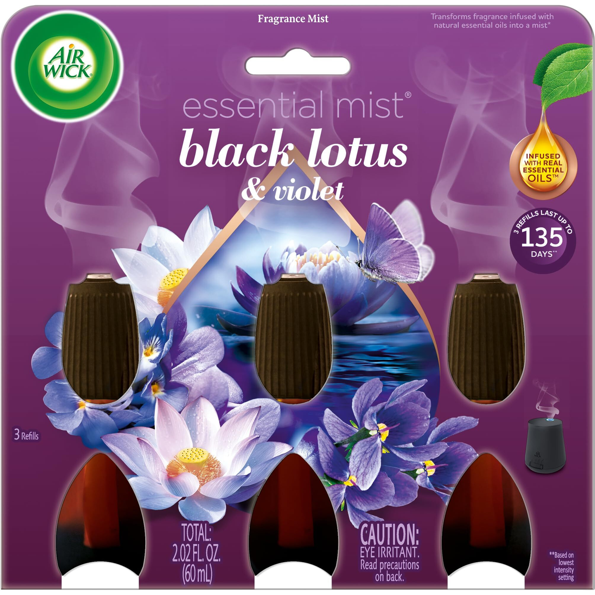 Air Wick Essential Mist - Triple Refill Black Lotus & Violet 3 Ct.