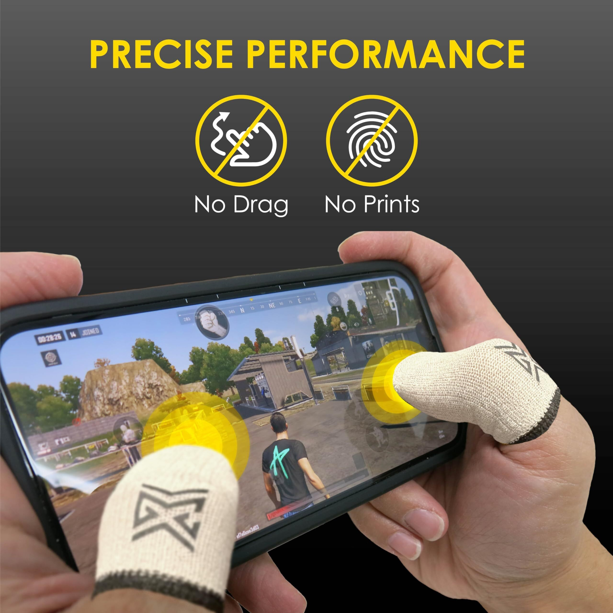 Mobilegamingcorps Mgc Clawsocks 6 Pack Silver  Gamer Finger & Thumb Sleeves  Protector/Stabilizer/Compression Support  Breathable. Combats Sweat & Oil For Improved Game Play.