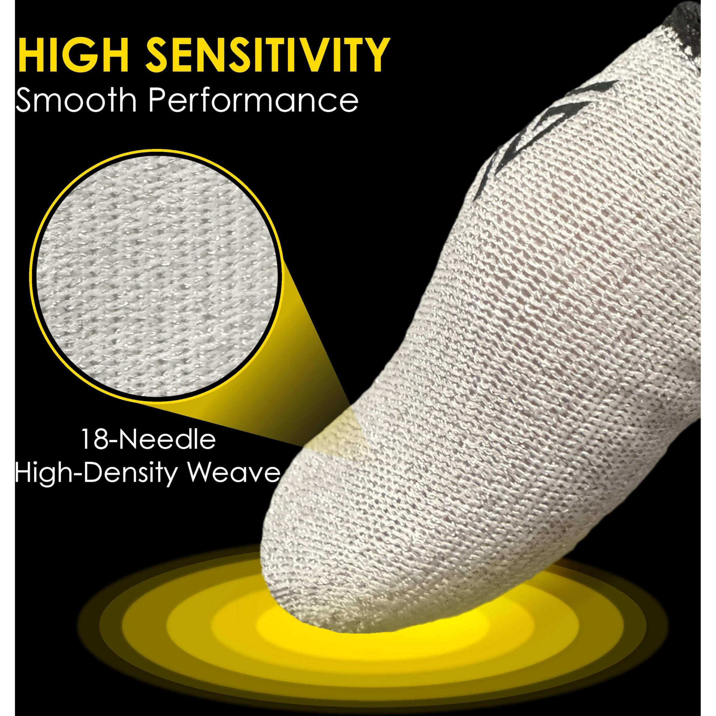 Mobilegamingcorps Mgc Clawsocks 6 Pack Silver  Gamer Finger & Thumb Sleeves  Protector/Stabilizer/Compression Support  Breathable. Combats Sweat & Oil For Improved Game Play.