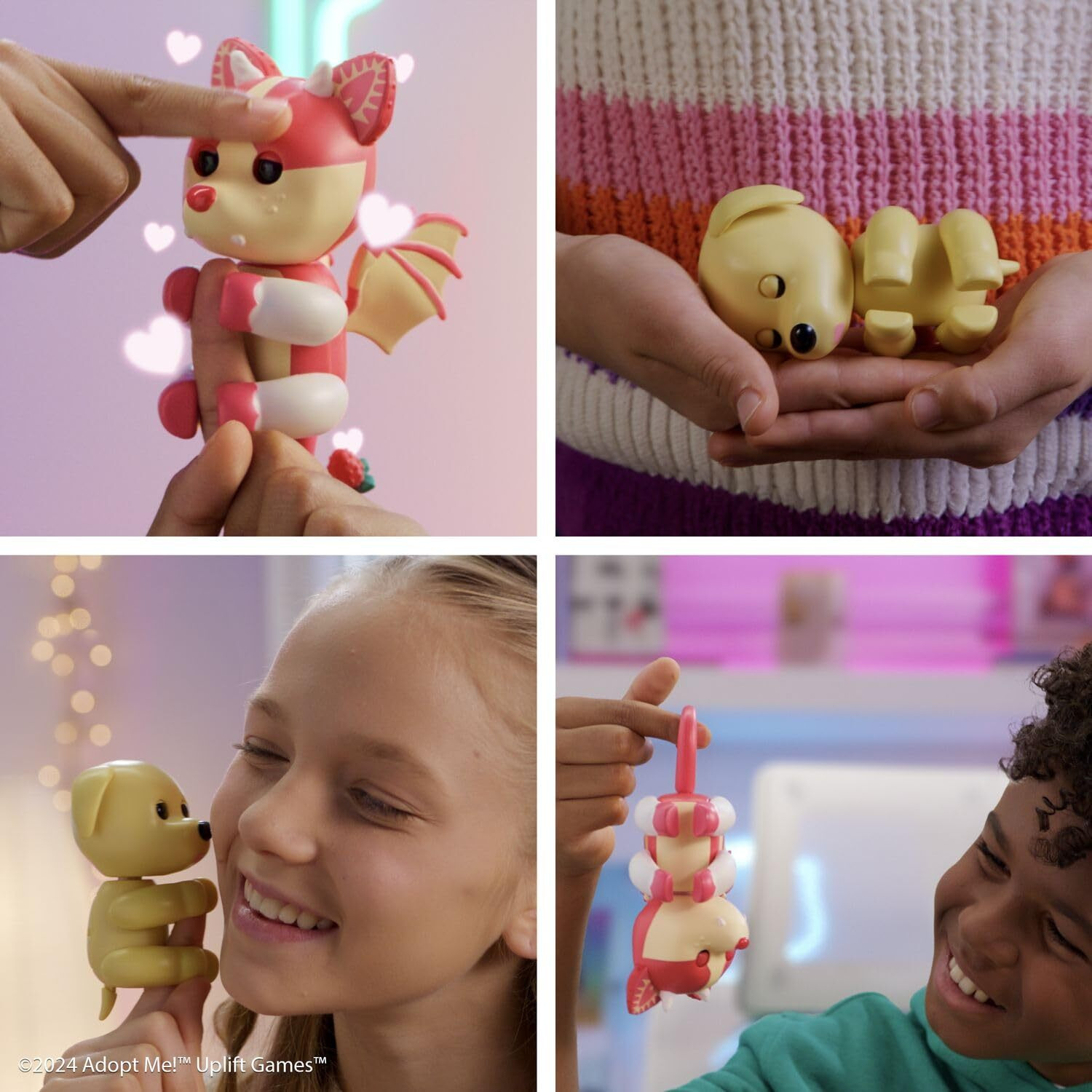 Fingerlings Adopt Me X  Adopt Me Strawberry Shortcake Bat Dragon  Legendary Interactive Pet With 40+ Sounds & Reactions (Ages 5+)