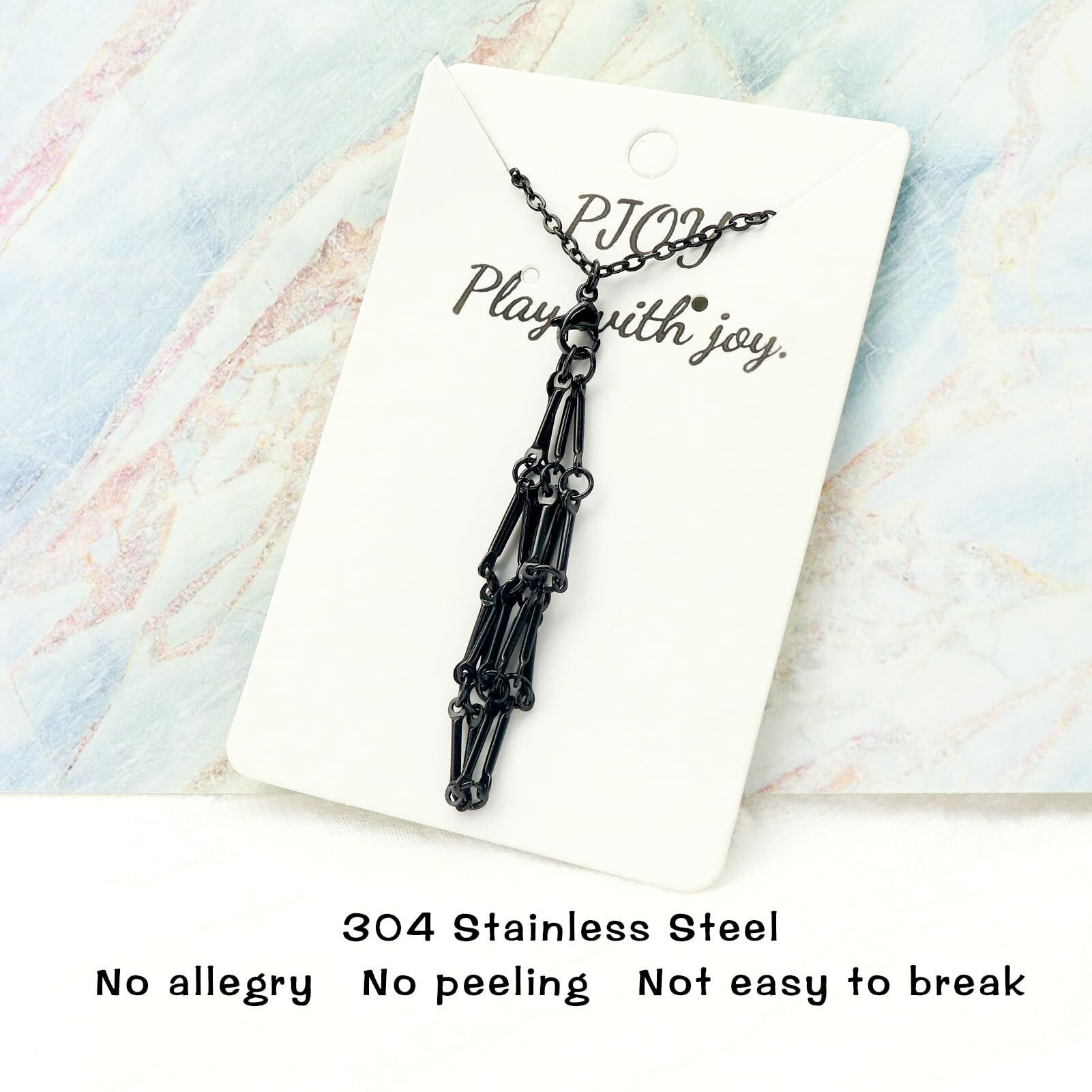 Pjoy Dnd Dice Cage Necklace For D20 Dice Dungeons And Dragons Gamers Stainless Steel Cage Necklace Dnd Gifts-Black