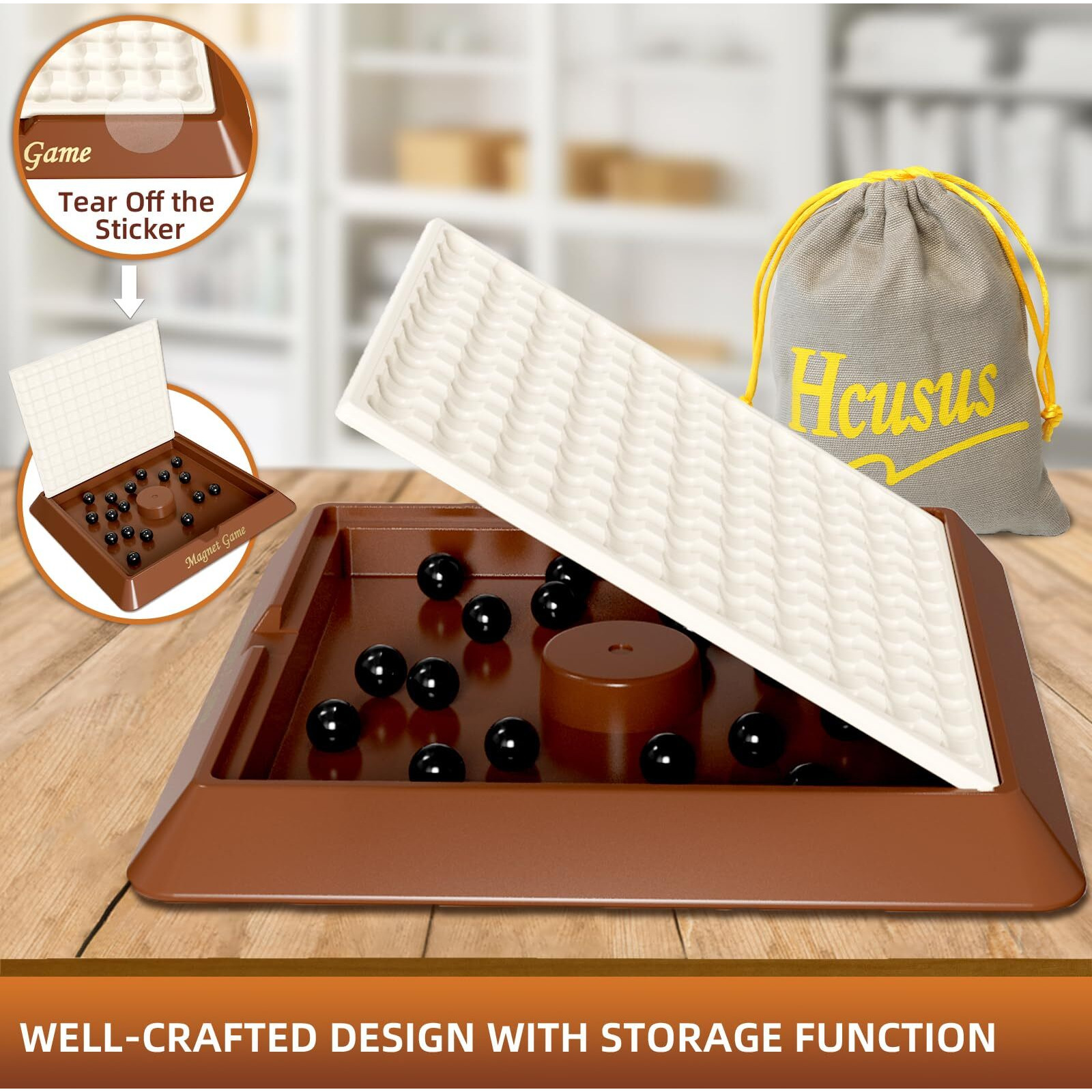 Magnetic Game Chess  Magnet Games For Adults And Kids With Storage Board  Magnet Chess Game With Stones  Board Game For Family Game Night  2-4 Players