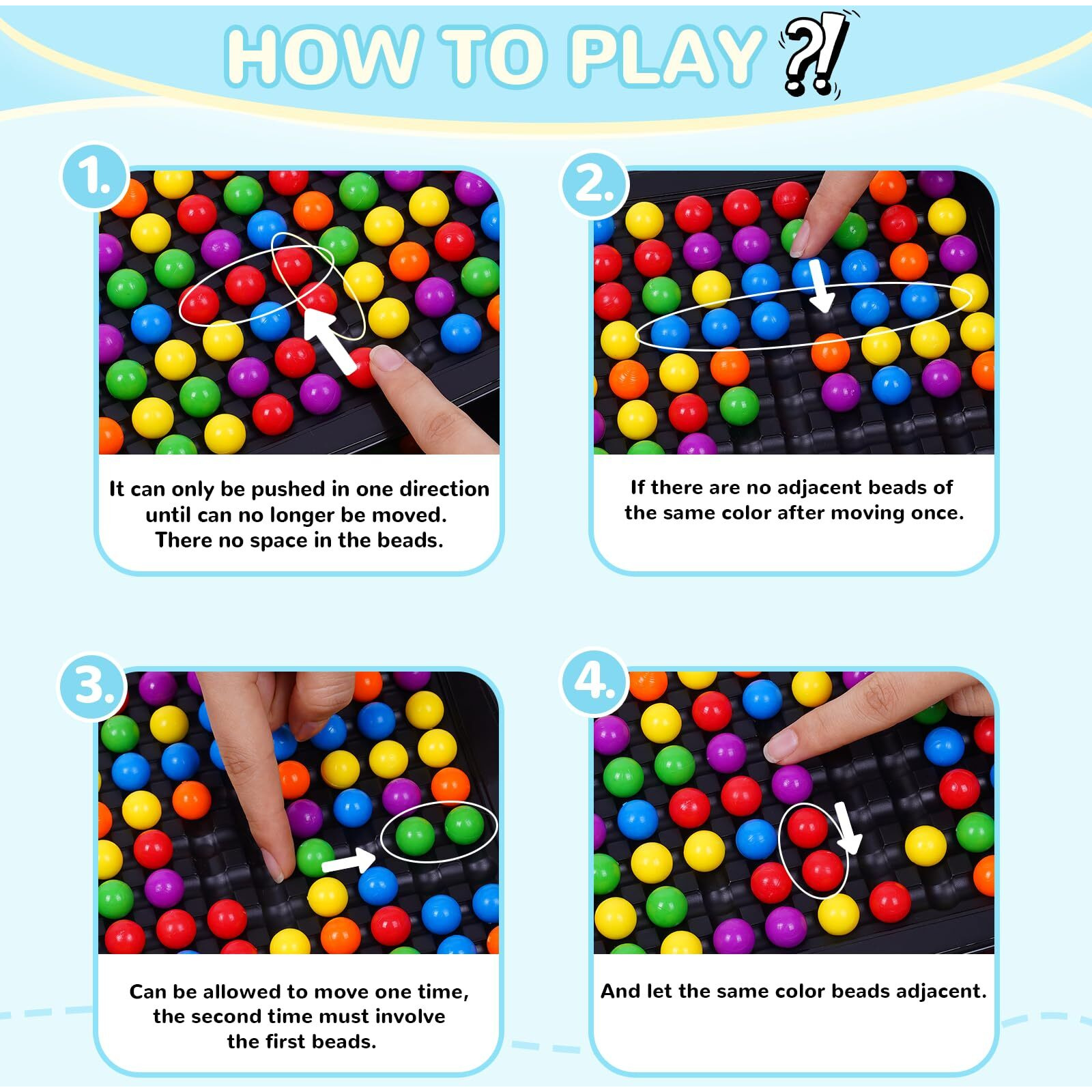 Gencokok 120Pcs Intellectual Chessboard - Dual Duel  Strategy Board Games Chess Board With 120 Rainbow Ball  Fun Table Top Strategy Game  Strategy Board Games Chess Board For Kids & Adults (D)