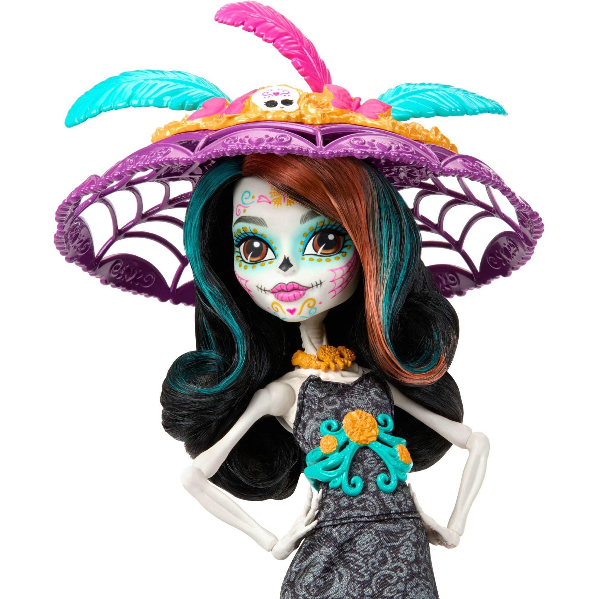 Monster High Doll  Skelita Calaveras DA De Muertos 2024 Howliday Collectible With La Catrina Hat  Papel Picado Dress  And Displayable Packaging