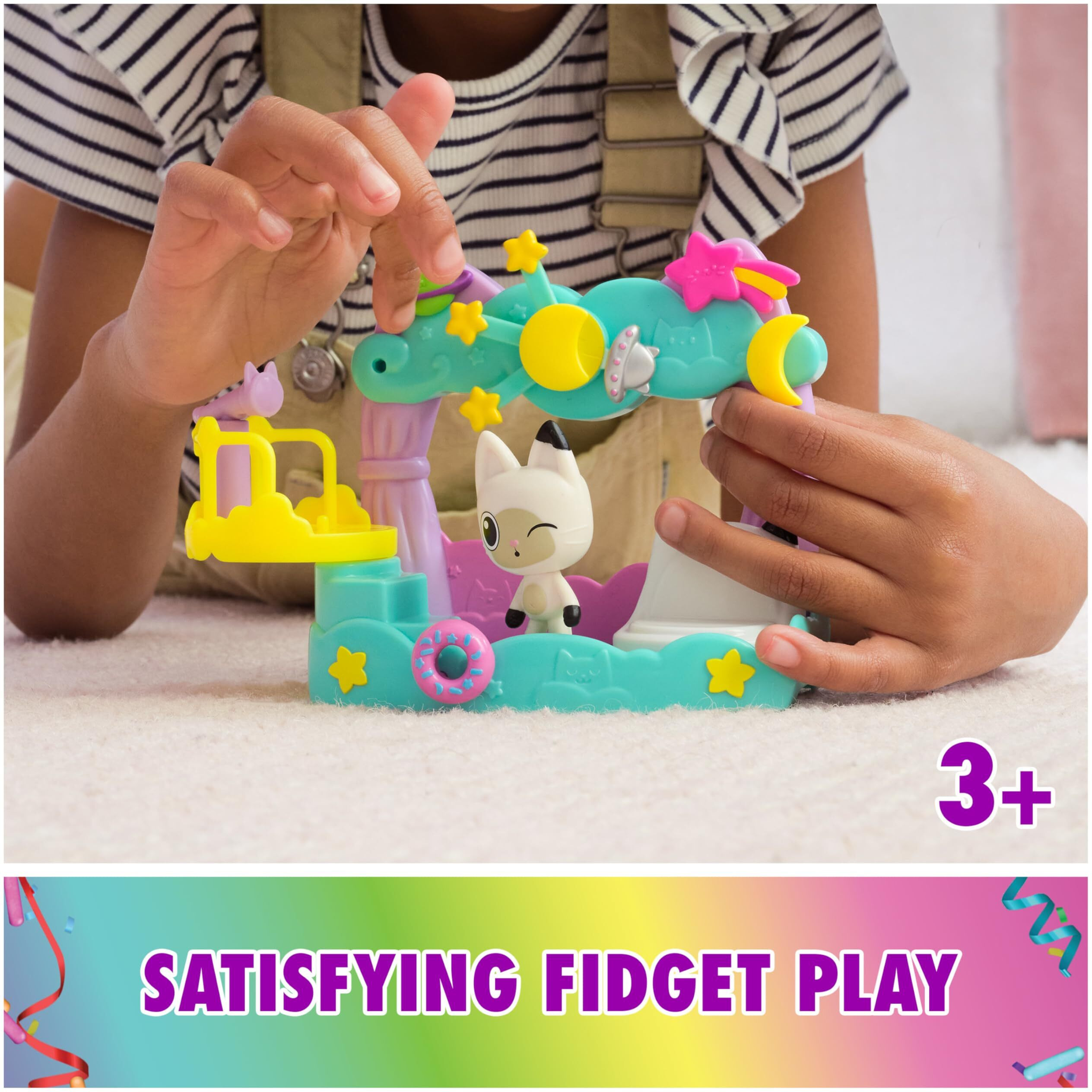 Gabby's Dollhouse  Pandy Paws Dreamy Balcony Playset  8-Pieces With Toy Figures  Doll House Accessories & Sensory Play  Kids Toys For Girls & Boys 3+