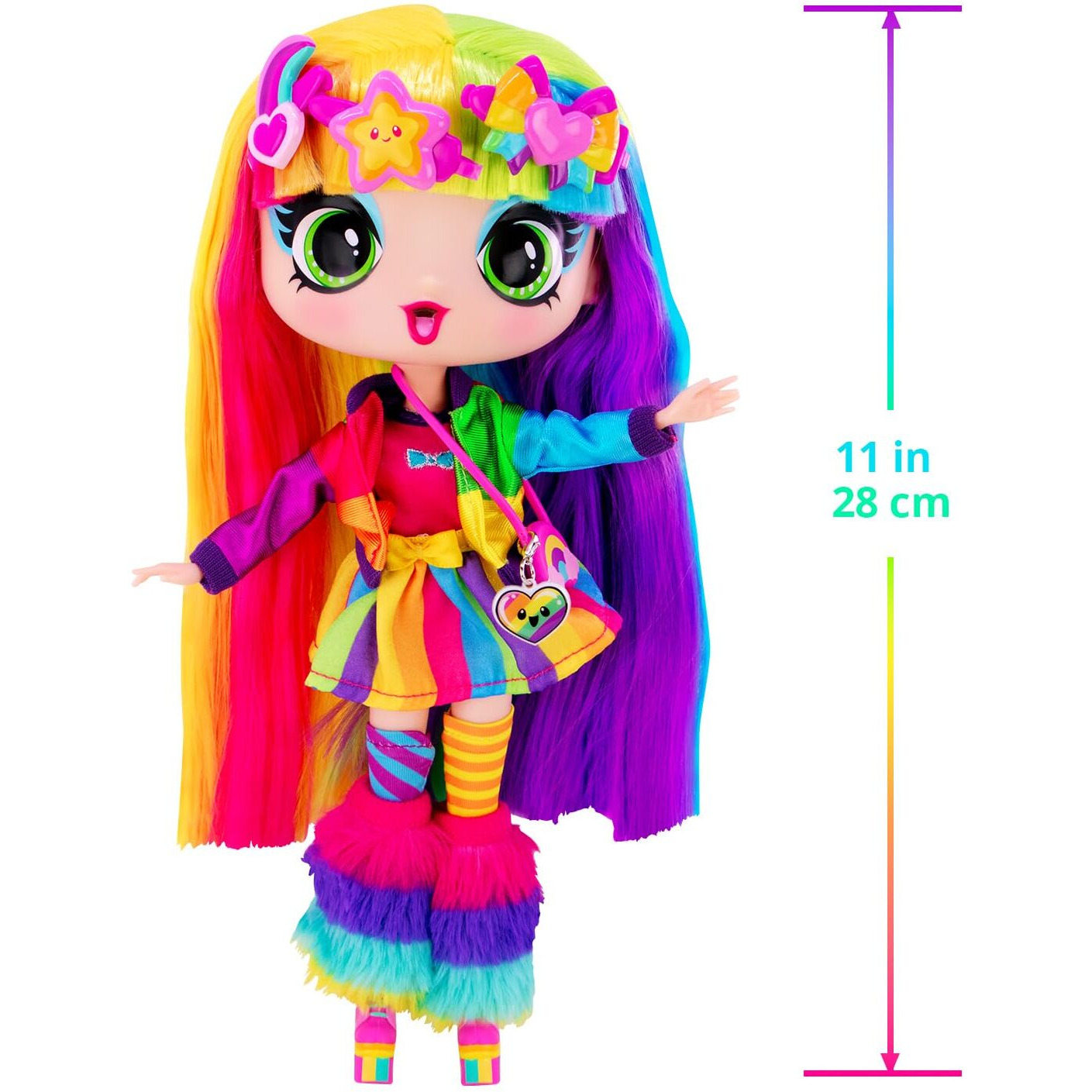 Decora Fashion Girlz 11  Doll - Rainbow Hair  Stickers & Endless Style Fun For Creative Play