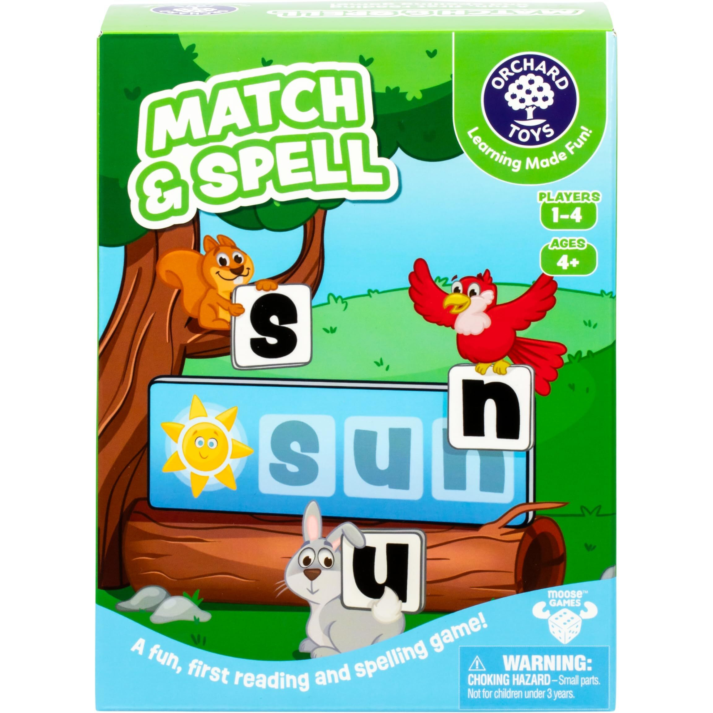 Orchard Toys Match & Spell Game - New Art  Develop Your Children's Early Reading And Spelling Skills In This Updated  Fun Word-Building Game  2 Ways To Play  For Ages 4+  Single Or Multiplayer Game
