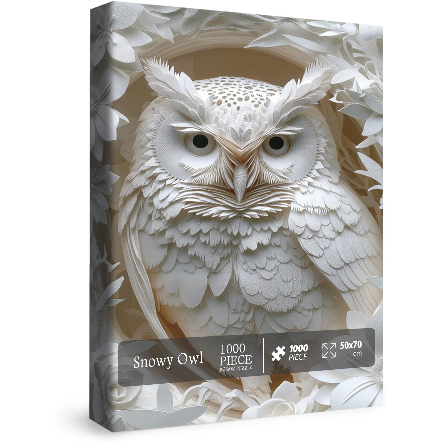3D Owl Puzzles Paper Cut Art Puzzle 1000 Pieces For Adults  White Bird Jigsaw Puzzle Jungle Animal  Challenging Puzzles Hard Puzzle For Family Decorations