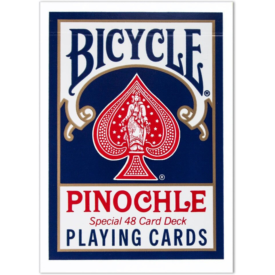 Bicycle Deluxe 1 Dozen Pinochle Poker Playing Cards - 6 Blue & 6 Red Decks (Standard)
