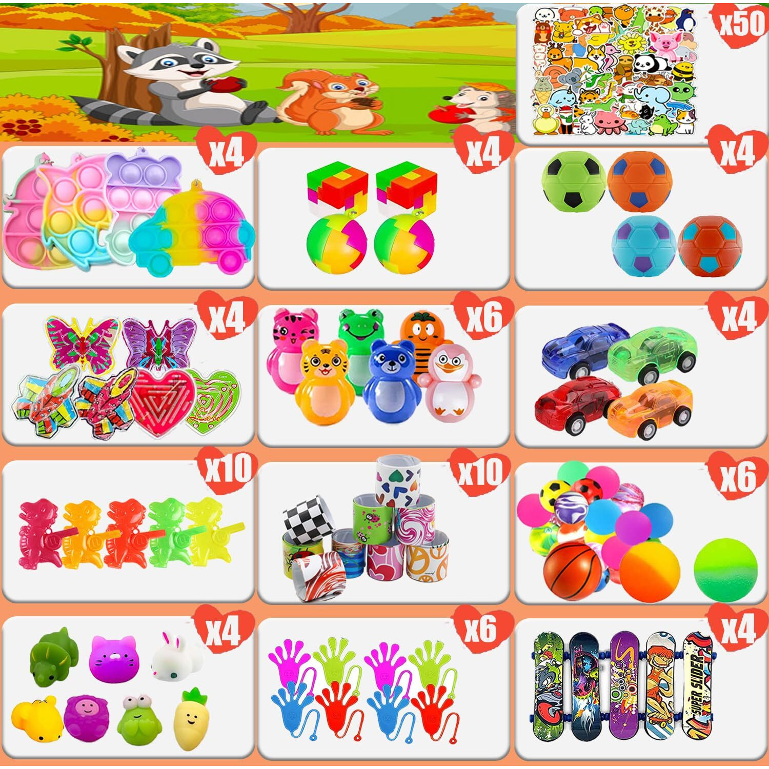 116 Pcs Prizes For Kids Classroom  Treasure Box Toys For Classroom  Treasure Chest  Birthday Party Favors For Kids 4-8  Pinata Fillers Goodie Bag Stuffers  Bulk Valentines Gift For Kids Classroom