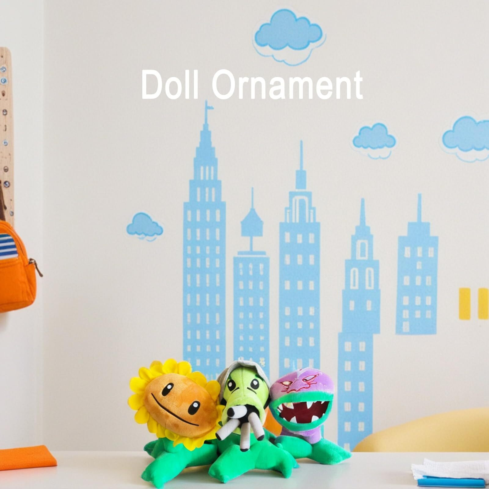 Dyharnsty 3Pcs Plants Vs Zombies Plush Toys Soft Figure Doll  Plants Vs Zombies Toys Pvz Plush Plants 1 2 Set