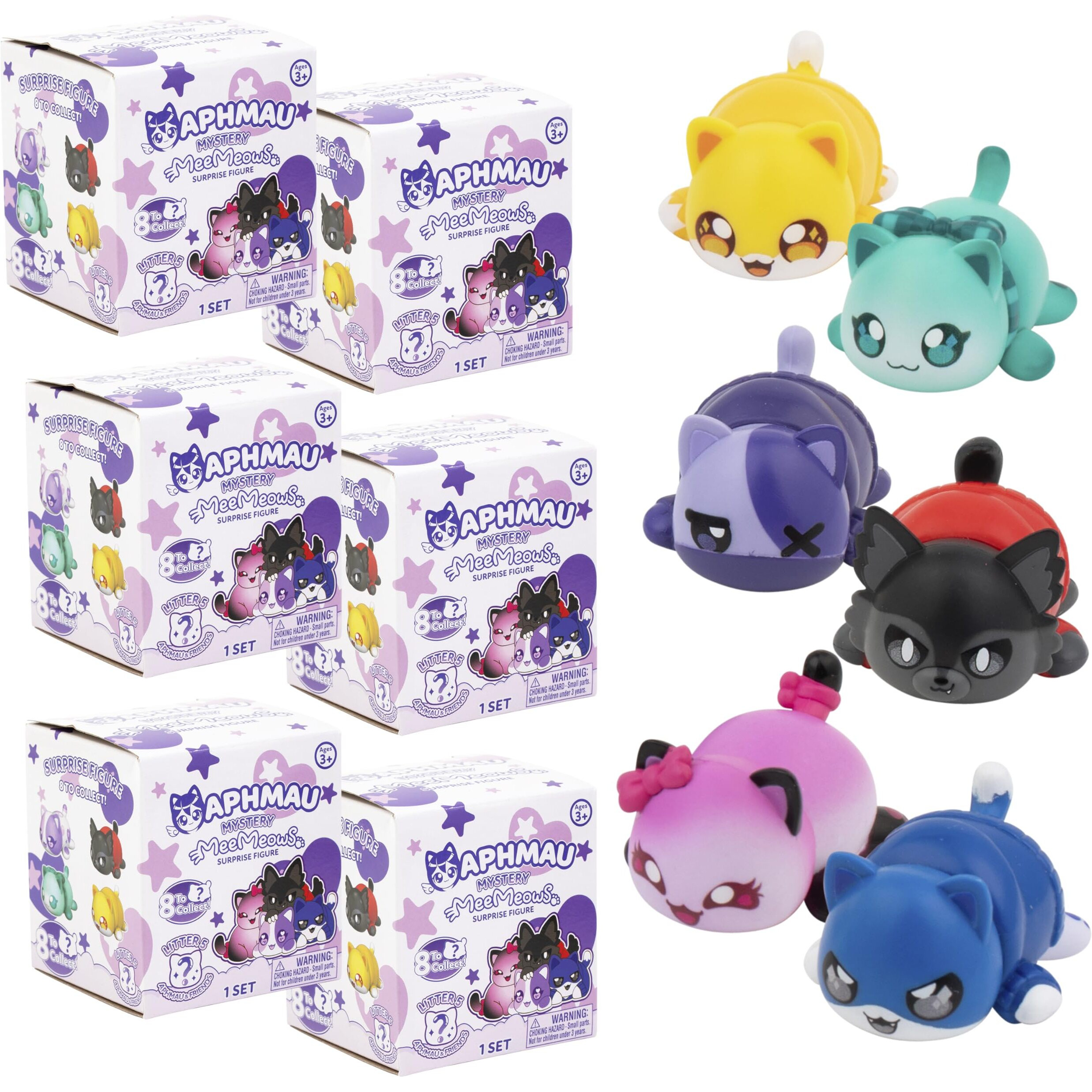 Aphmau Meemeow Mystery Figures - Series 5 Youtube Gaming Channel  Blind Box  6 Pack Bundle  8 To Collect  Official Merch