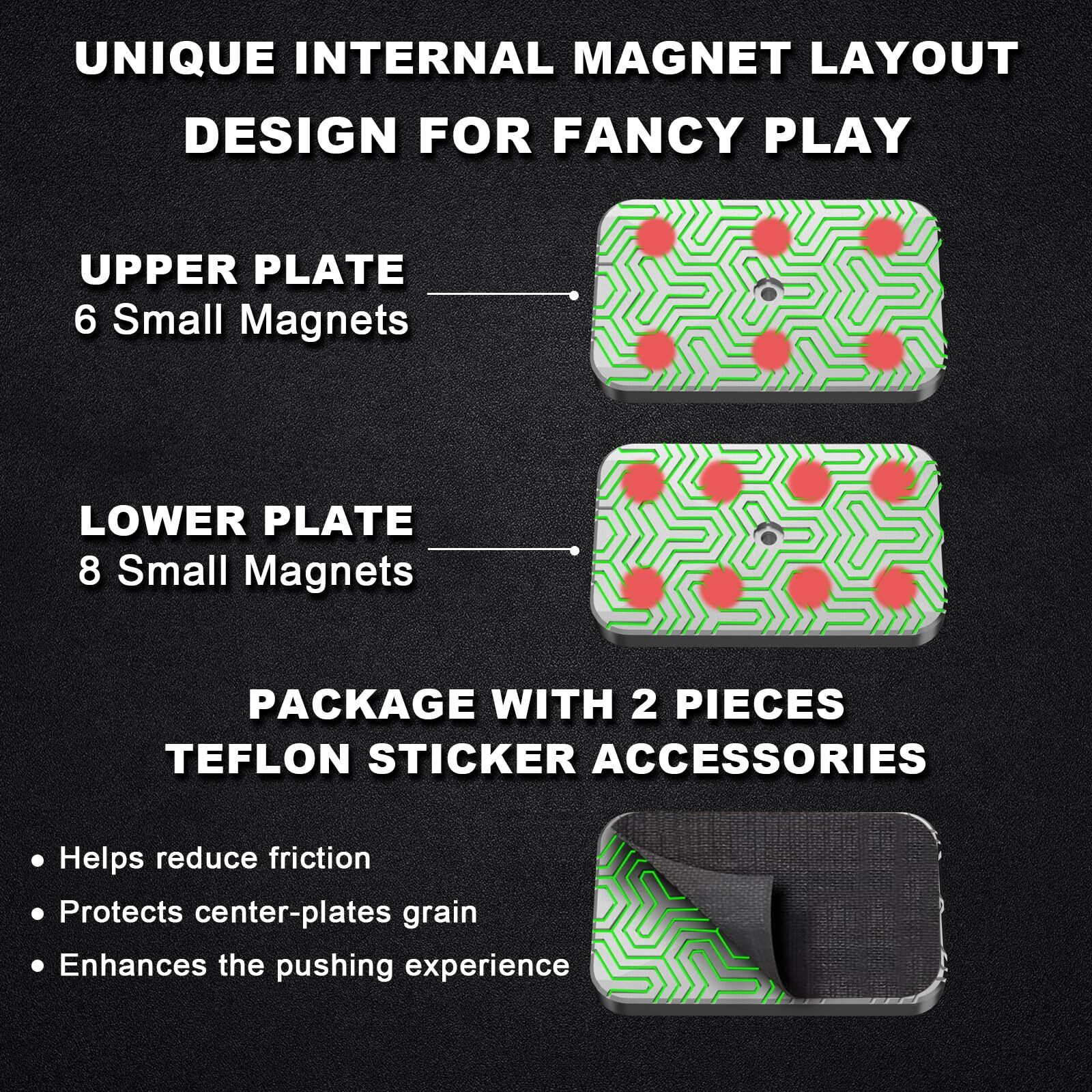 Hidedc Breakthrough Fidget Slider  Trackless Fidget Slider For Fancy Play  Edc Fidget Toys Adults Sensory Toys Home Office Executive Desk Toys Gift For Adhd/Add/Autism (Luminous Green)