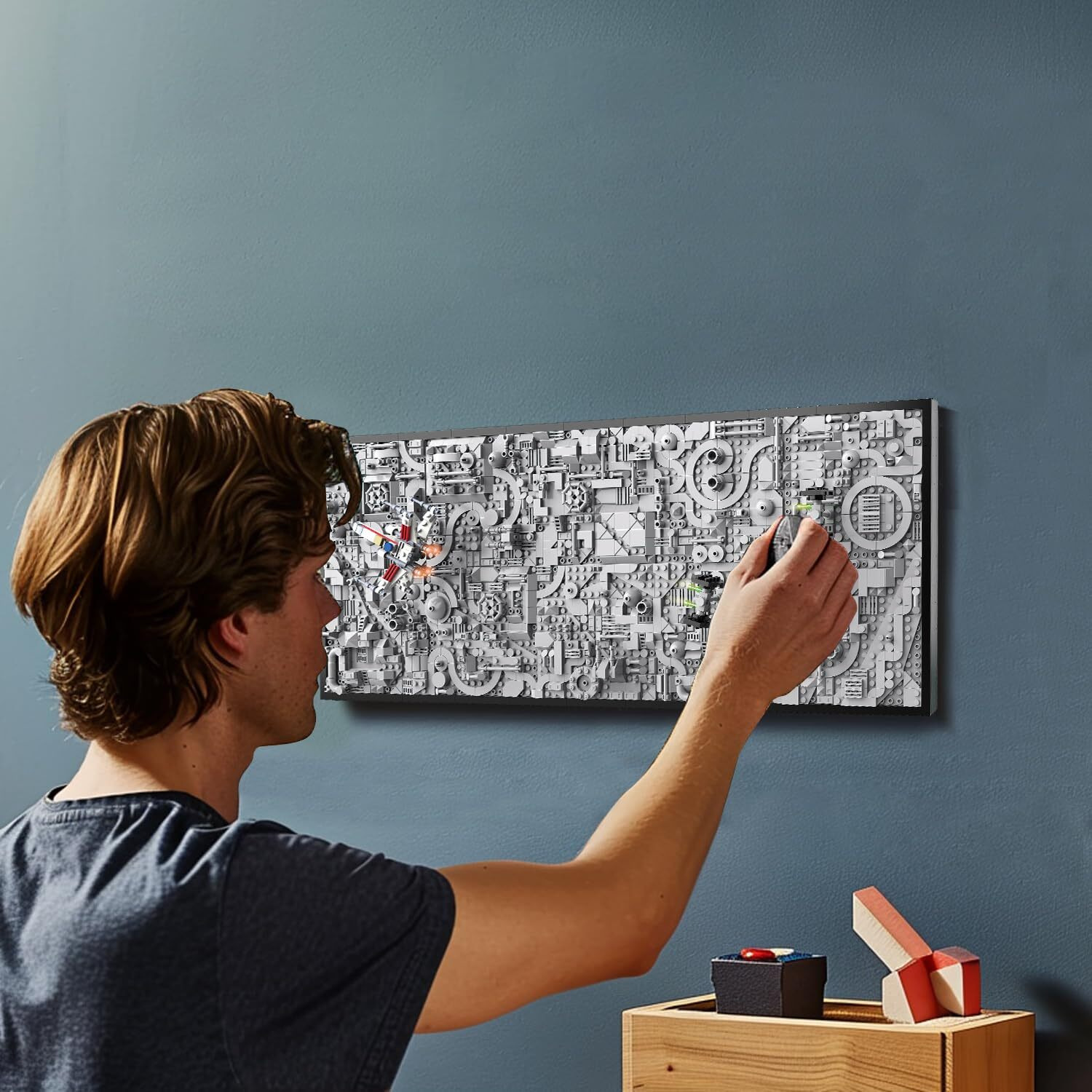 Tg Blocks Star Trench 3D Wars Run Wall Art Craft Kit  Micro Brick Framed  Creative Activity Hobbies For Teens And Adults  Diy Home  Office Decor  Suitable For Kids 8+