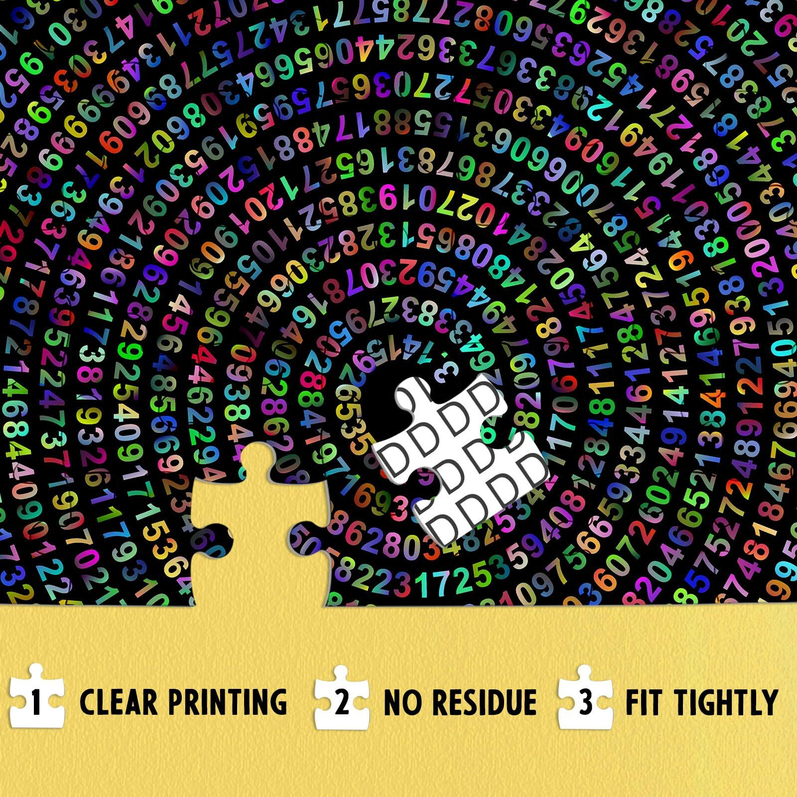 Pi P Day Puzzle For Adults 1000 Pieces  Round Rainbow Jigsaw Puzzle  Hard Impossible Puzzle By Number