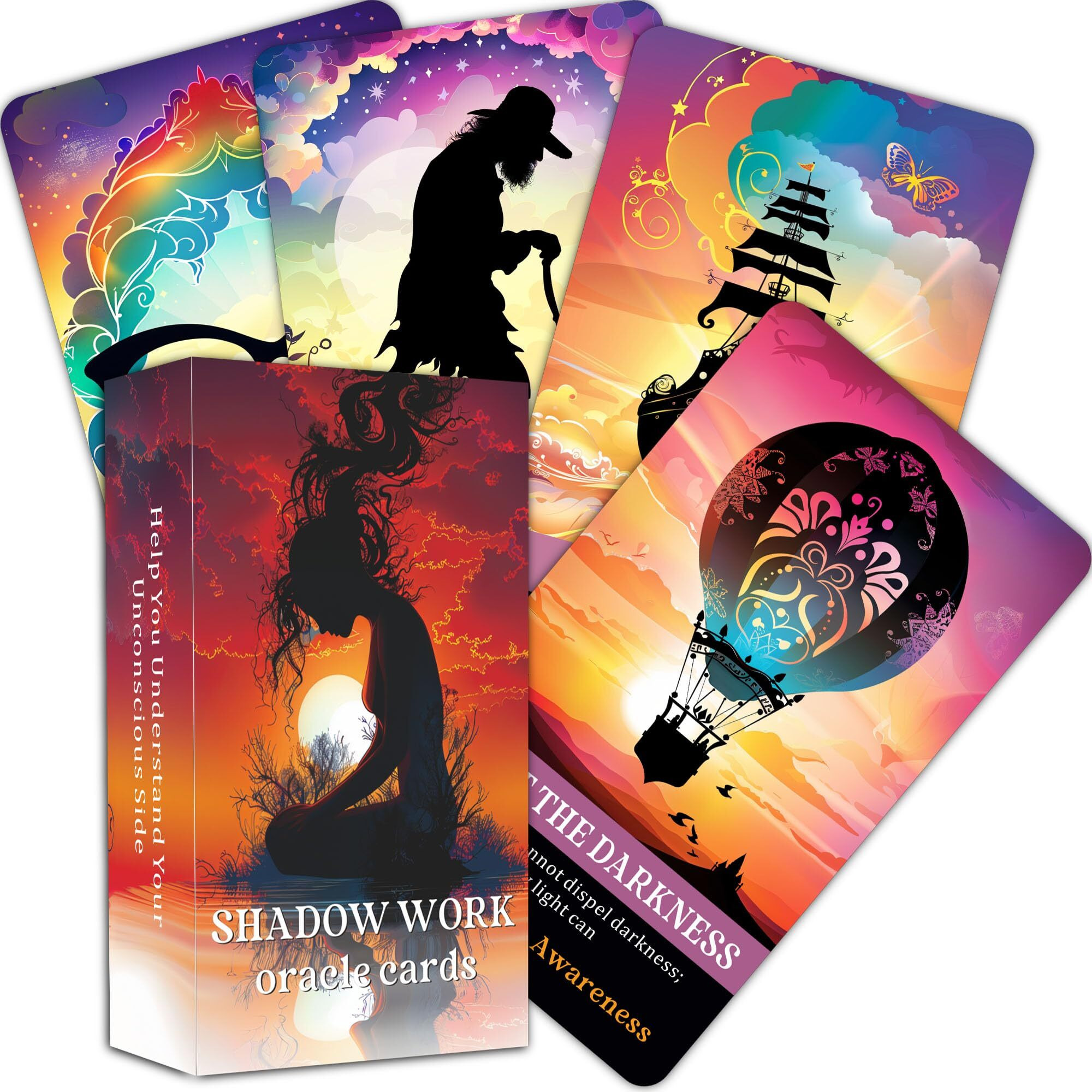 Gzxinke Shadow Work Oracle Cards  Inner Healing Oracle Deck  Self Reflection Oracle Deck For Beginners  Clarifying Karma  Healing Energy Cards