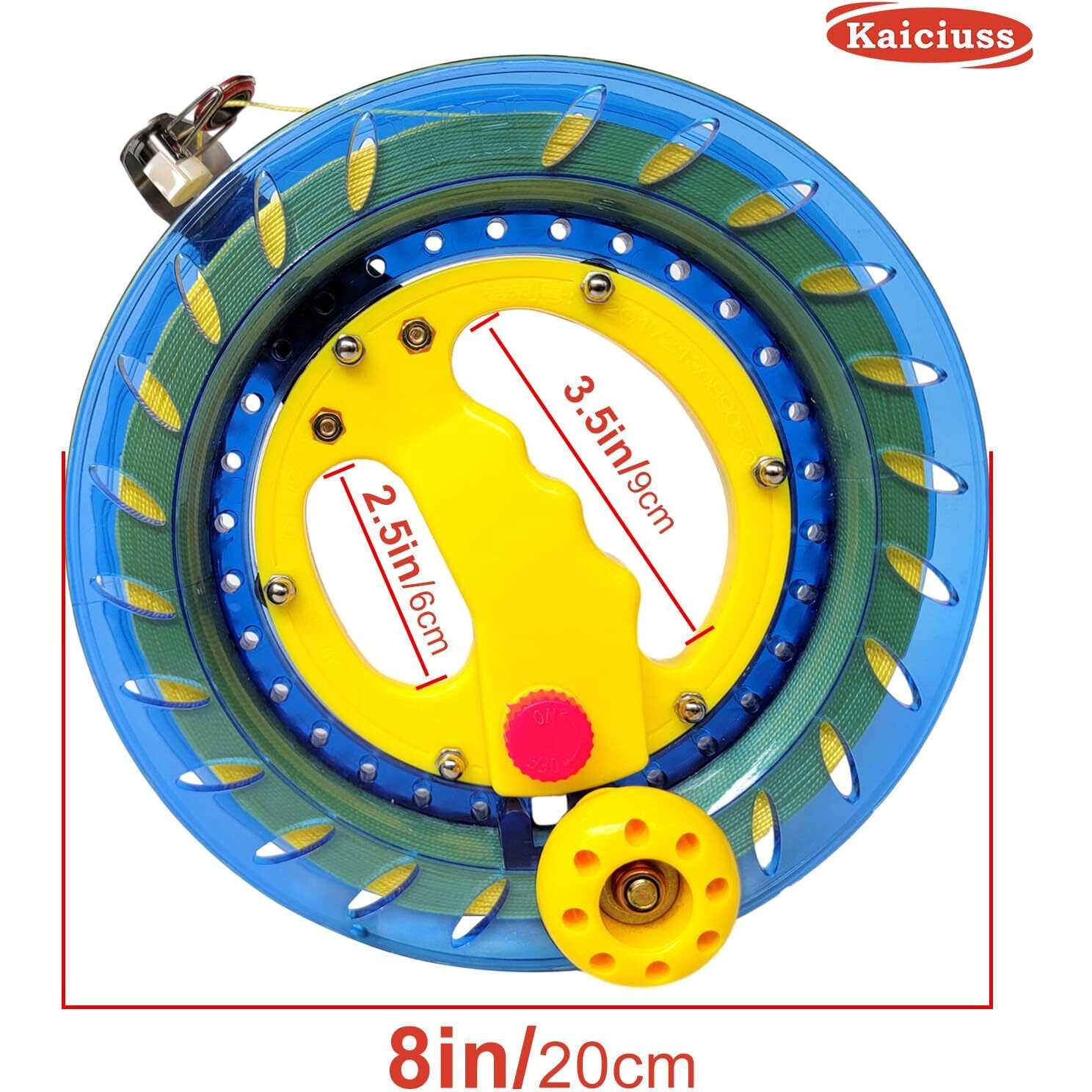 Kaiciuss 8 Inch Kite Reel Winder With Line  Kite String Reel For Kids & Adults  Easy To Use Kite String And Spool  It Comes With 1000 Ft Durable Kite Thread And Connector.