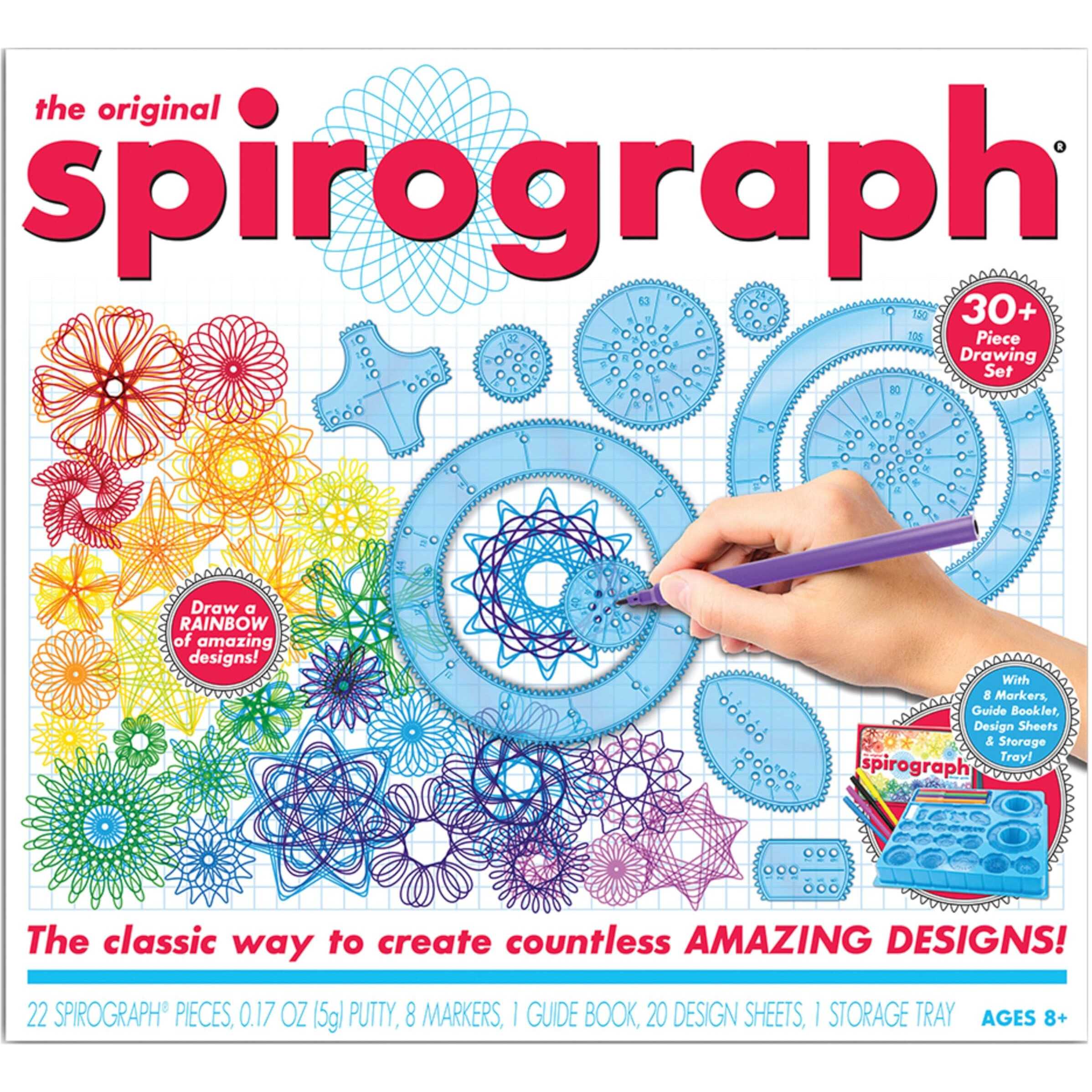 Spirograph With Markers  Arts And Crafts  Kids Toys  Art Supplies  Craft Supplies  Drawing Kit  Spiral Art  Classic Gear Design Kit  Markers  Design Sheet Included  Ages 8+