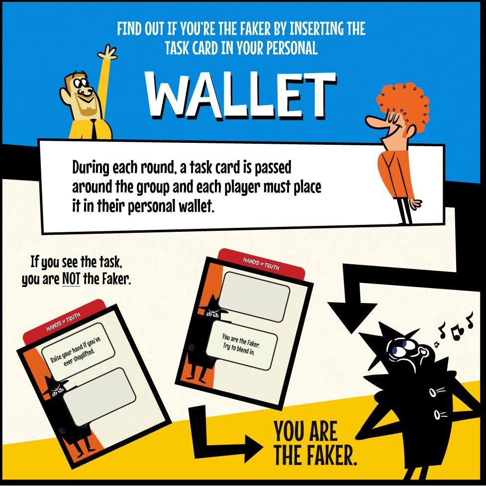 Jackbox Games Fakin It Board Game - For Adults & Teens - Fun Social Deduction Card Game For Ages 14 & Up - Hilarious Board Game For Game Nights With Family  Friends & More (3-6 Players)